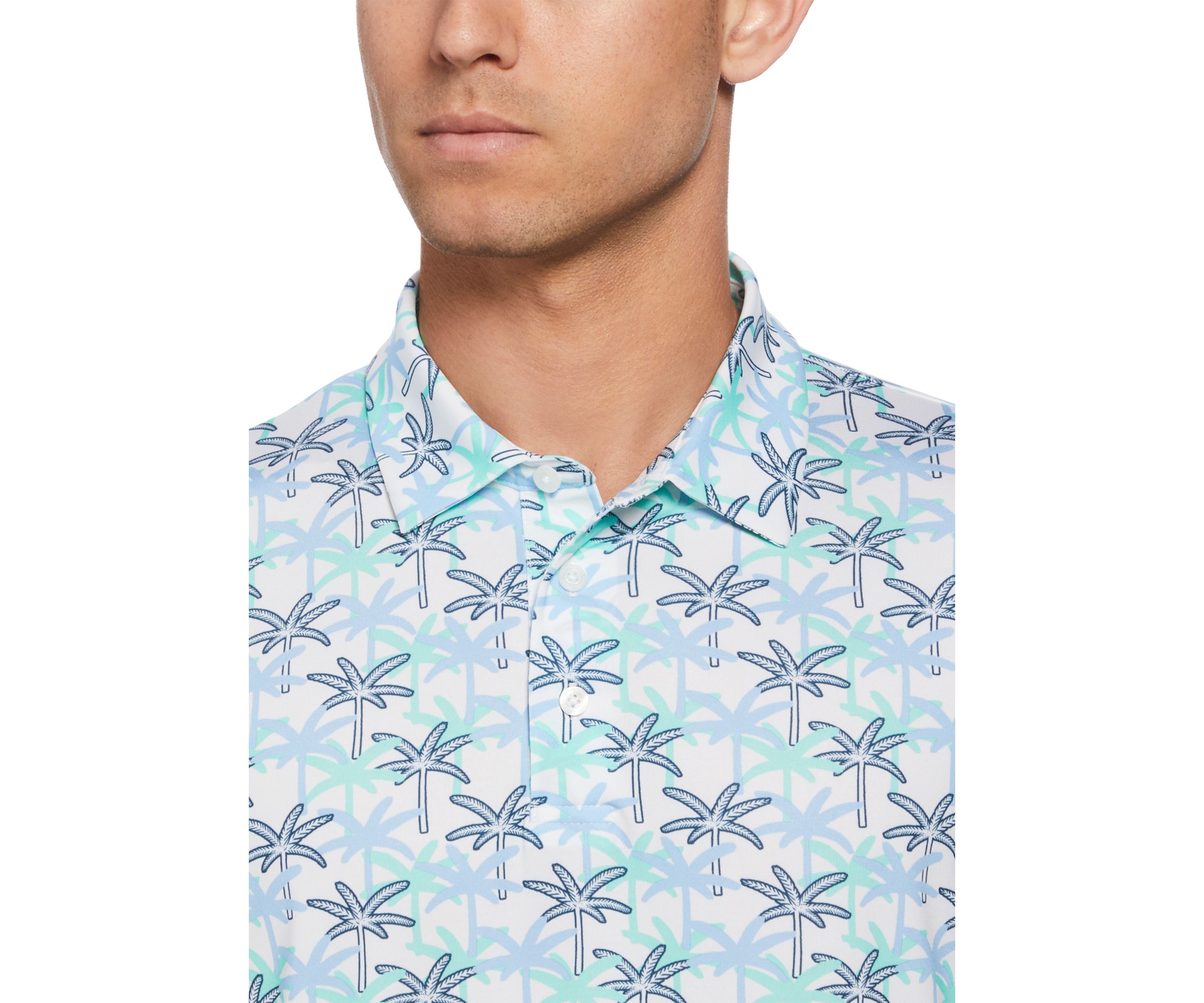 Palm Print Polo Shirt