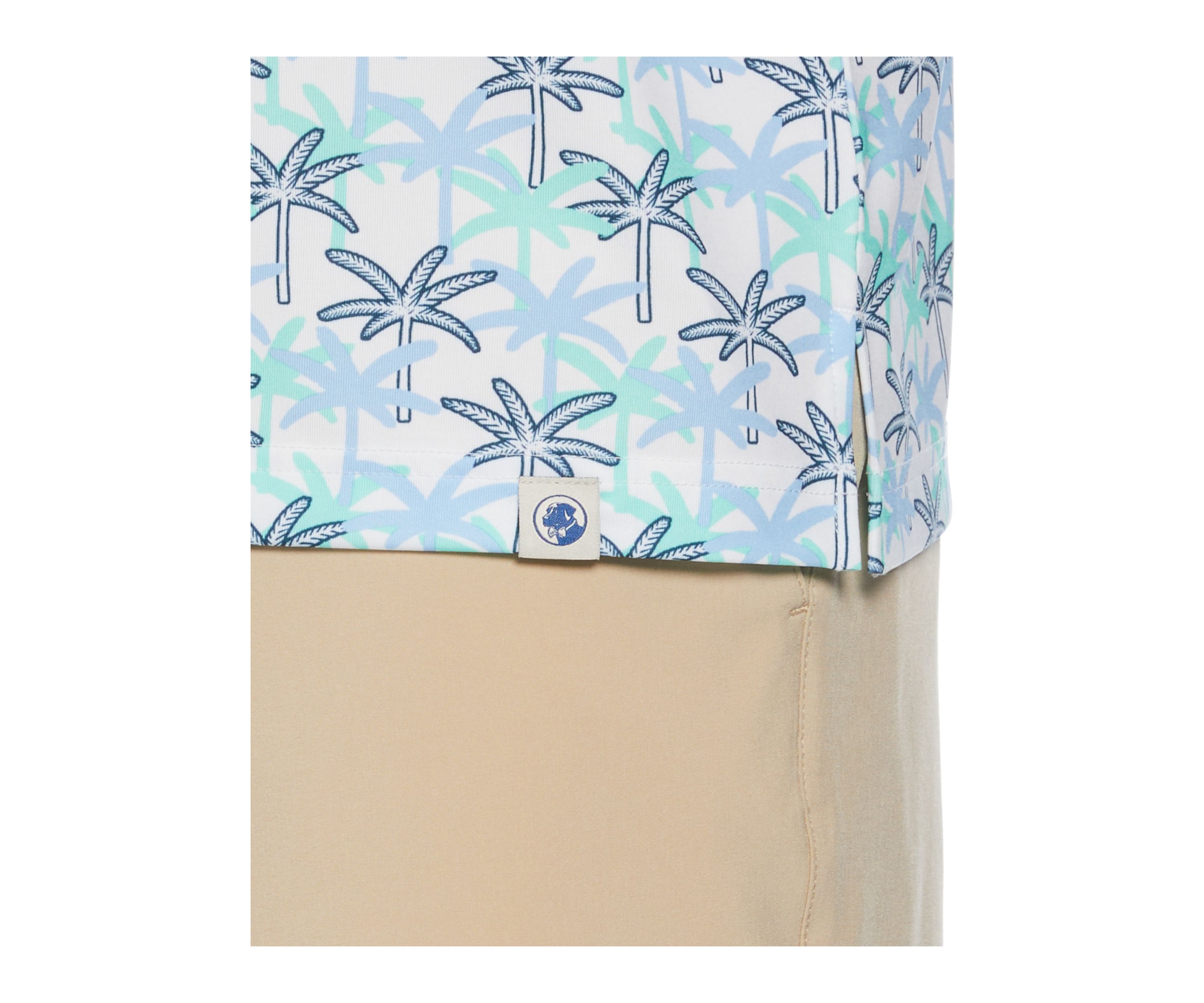 Palm Print Polo Shirt
