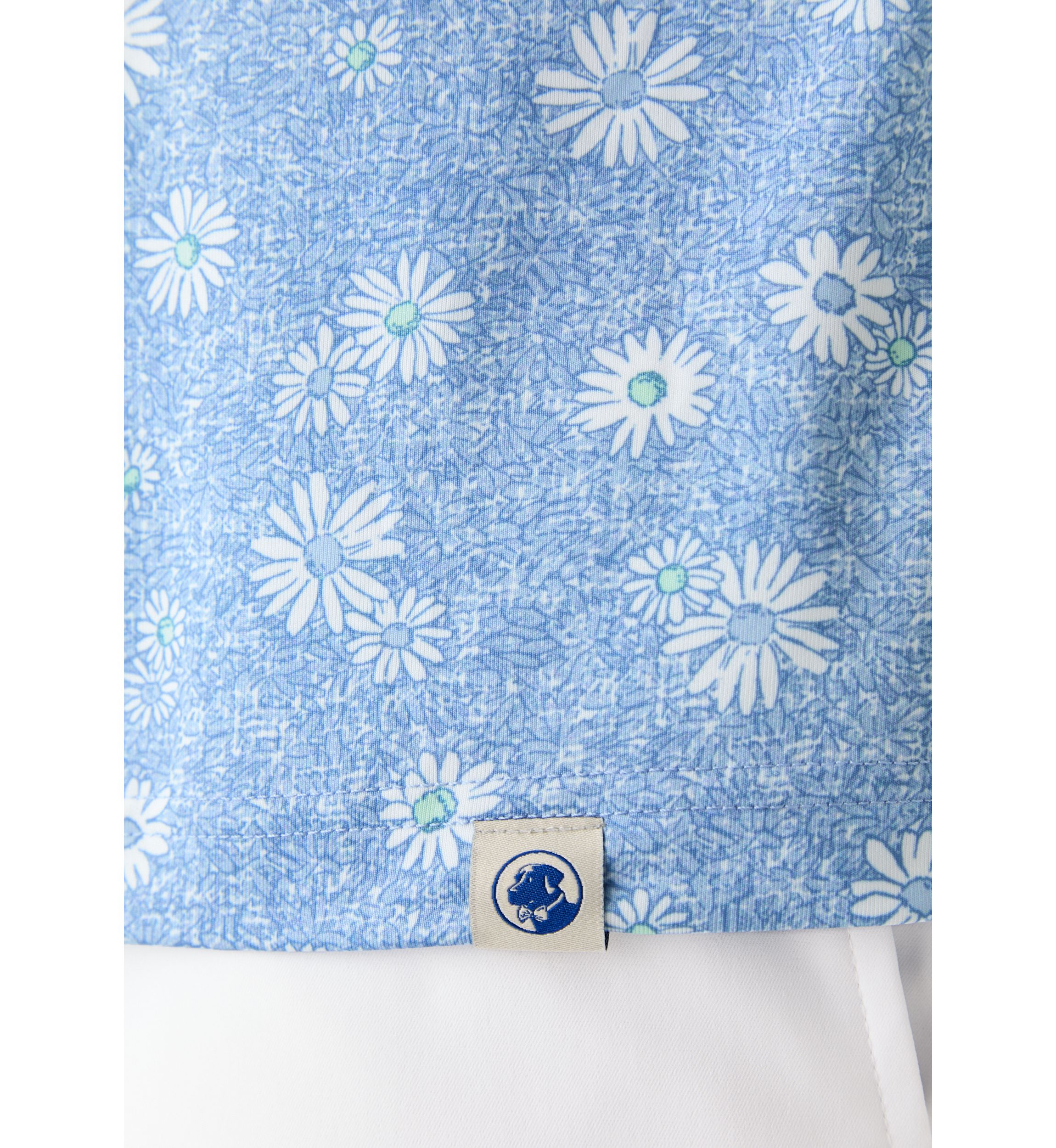 Short Sleeve Floral Print Polo Shirt