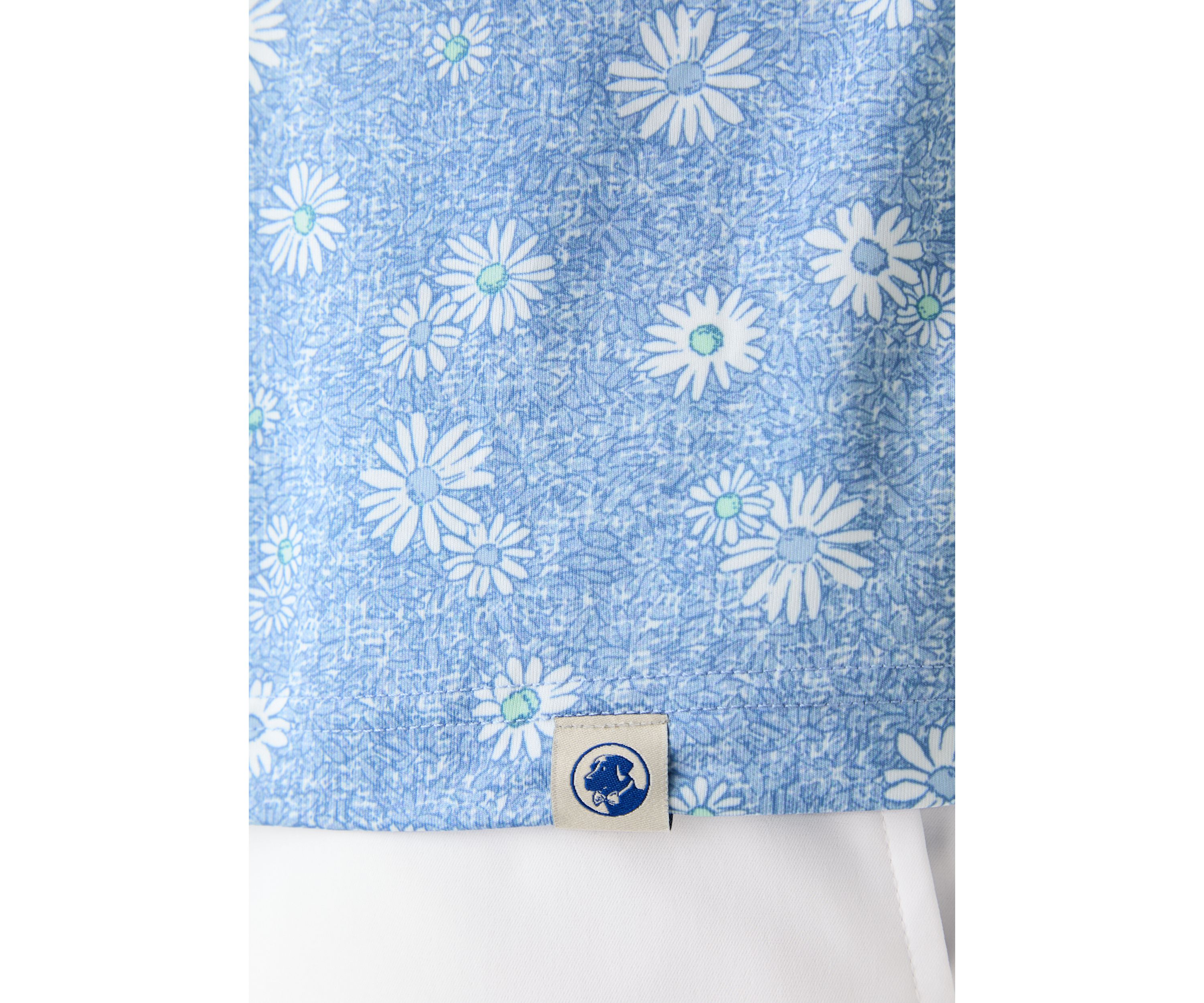 Short Sleeve Floral Print Polo Shirt