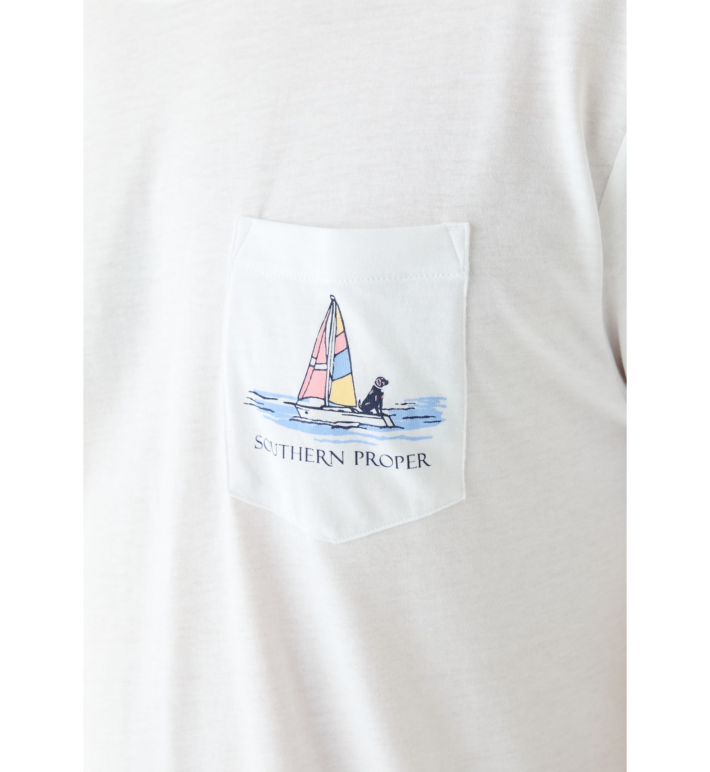 Mens Short Sleeve Sailboat Graphic T-Shirt 