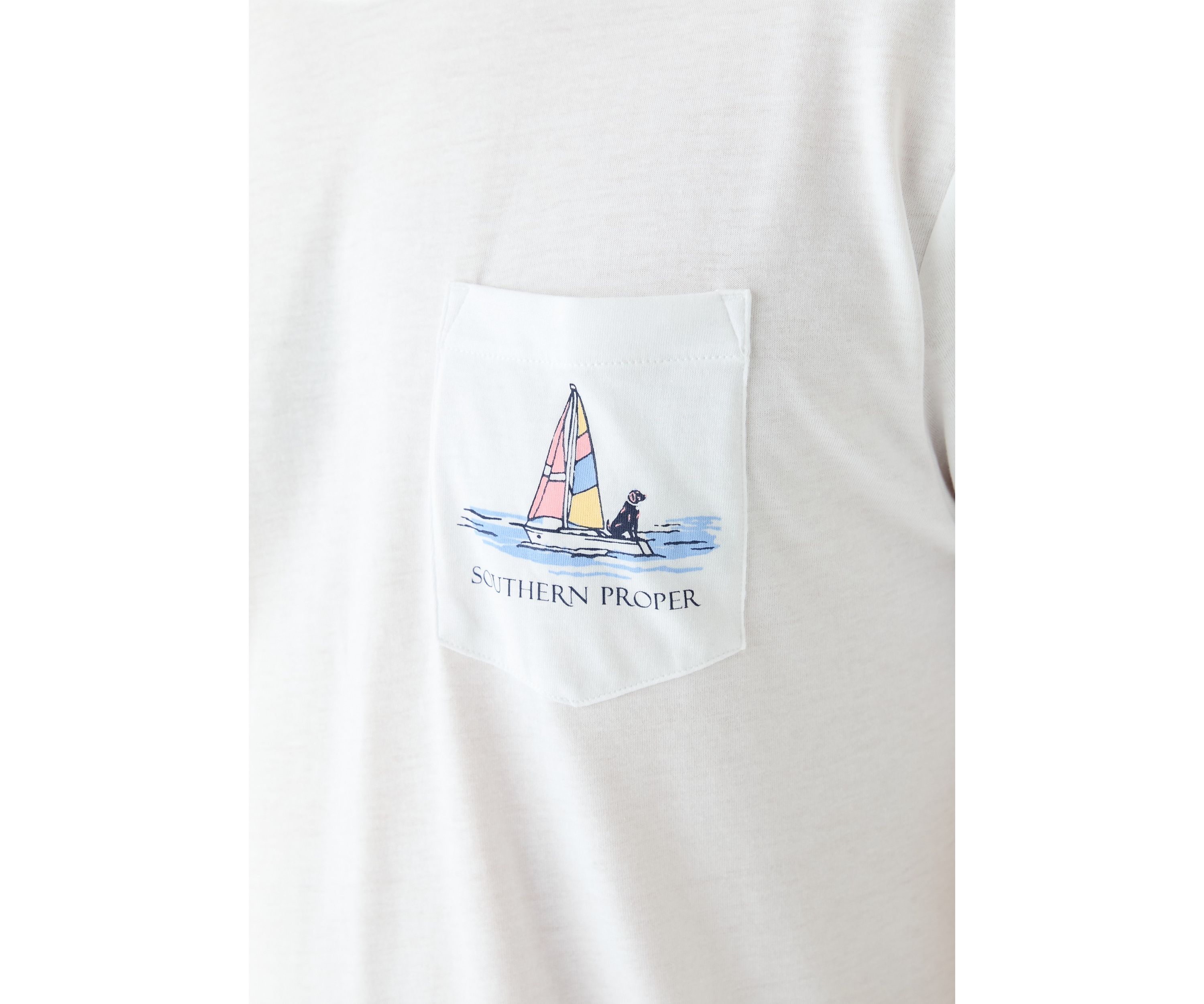 Mens Short Sleeve Sailboat Graphic T-Shirt 