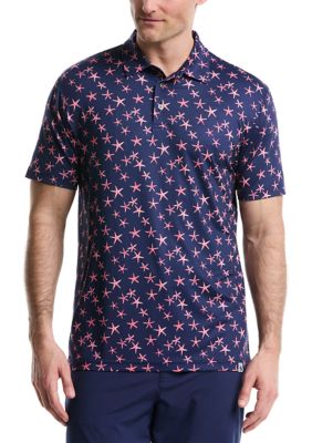 Southern Proper Men's Starfish Printed Polo Shirt