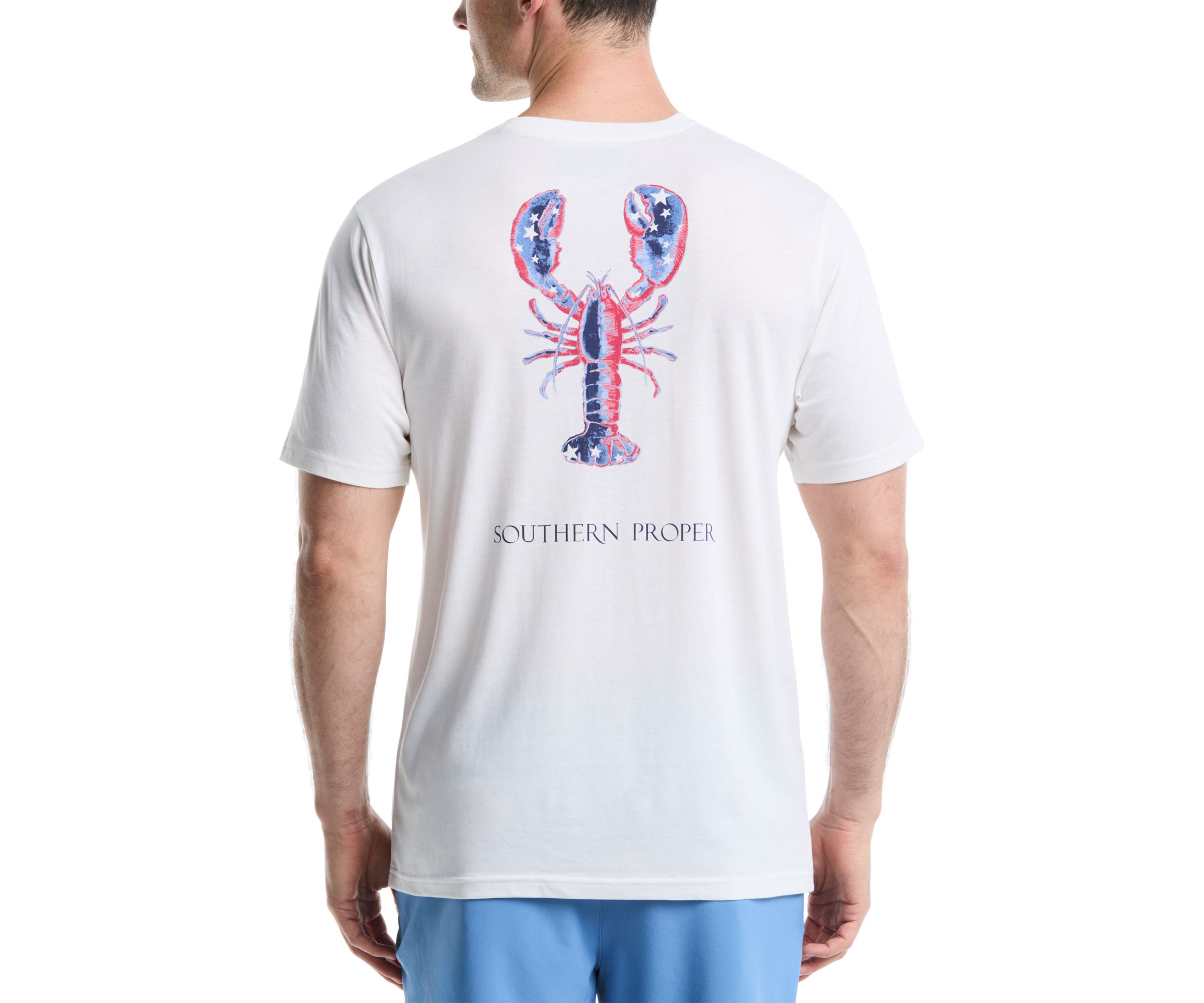 Patriotic Lobster Graphic T-Shirt