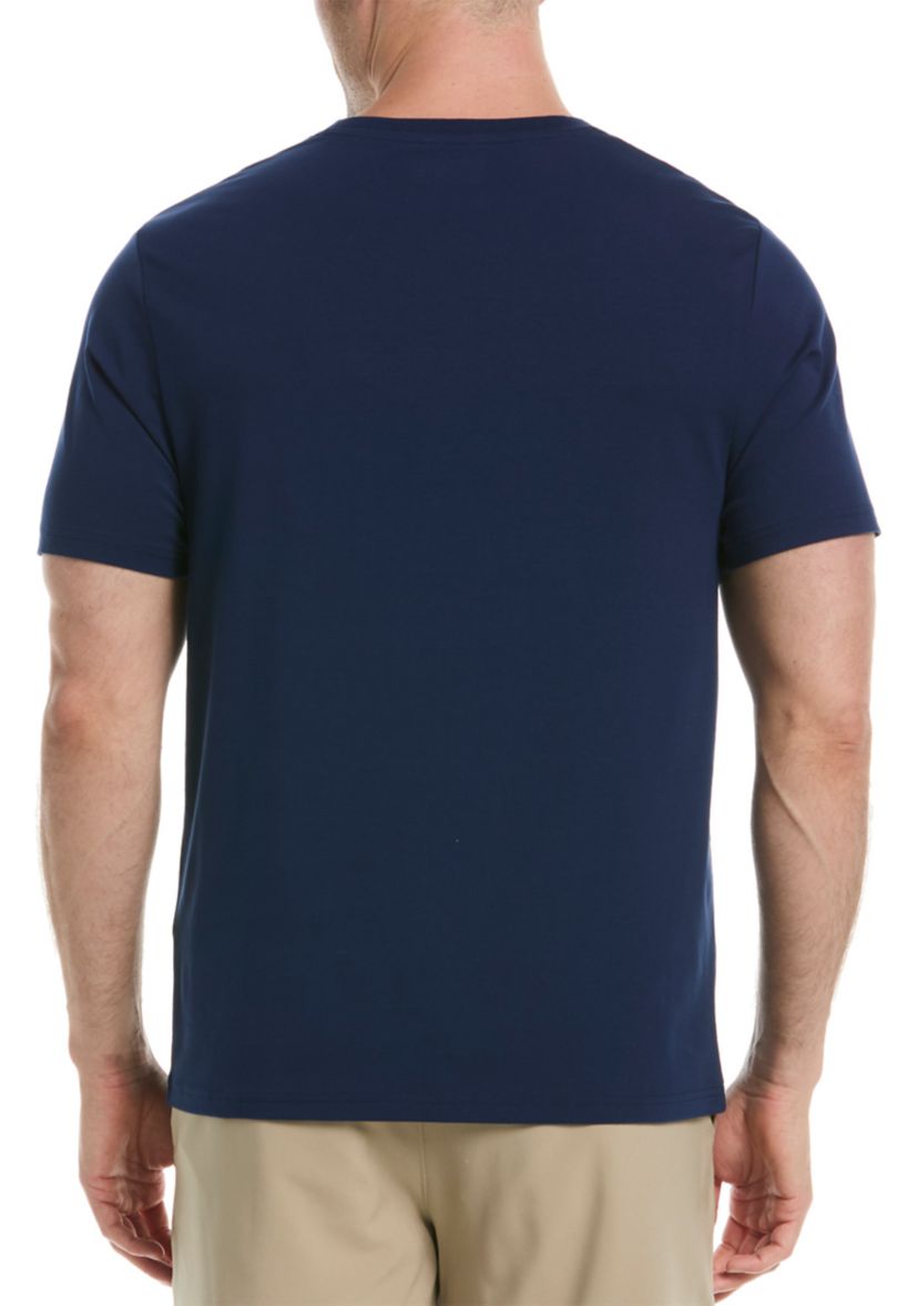 Embroidered Dog Patch Pocket T-Shirt