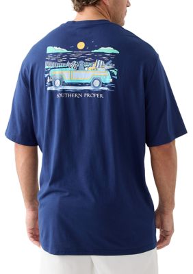 Southern Proper Men's Big & Tall Beach Trip Graphic T-Shirt