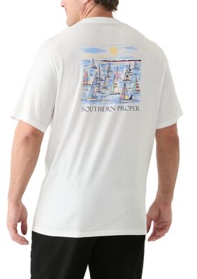Southern Proper Men's Big & Tall Short Sleeve Regatta Graphic T-Shirt