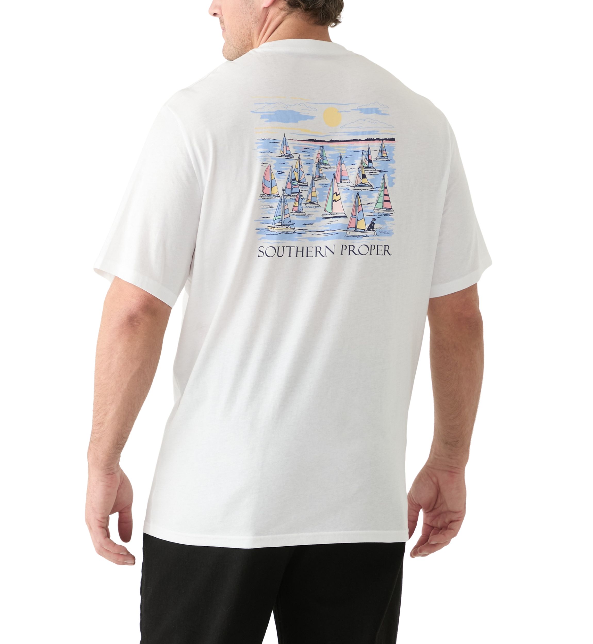 Big & Tall Short Sleeve Regatta Graphic T-Shirt 