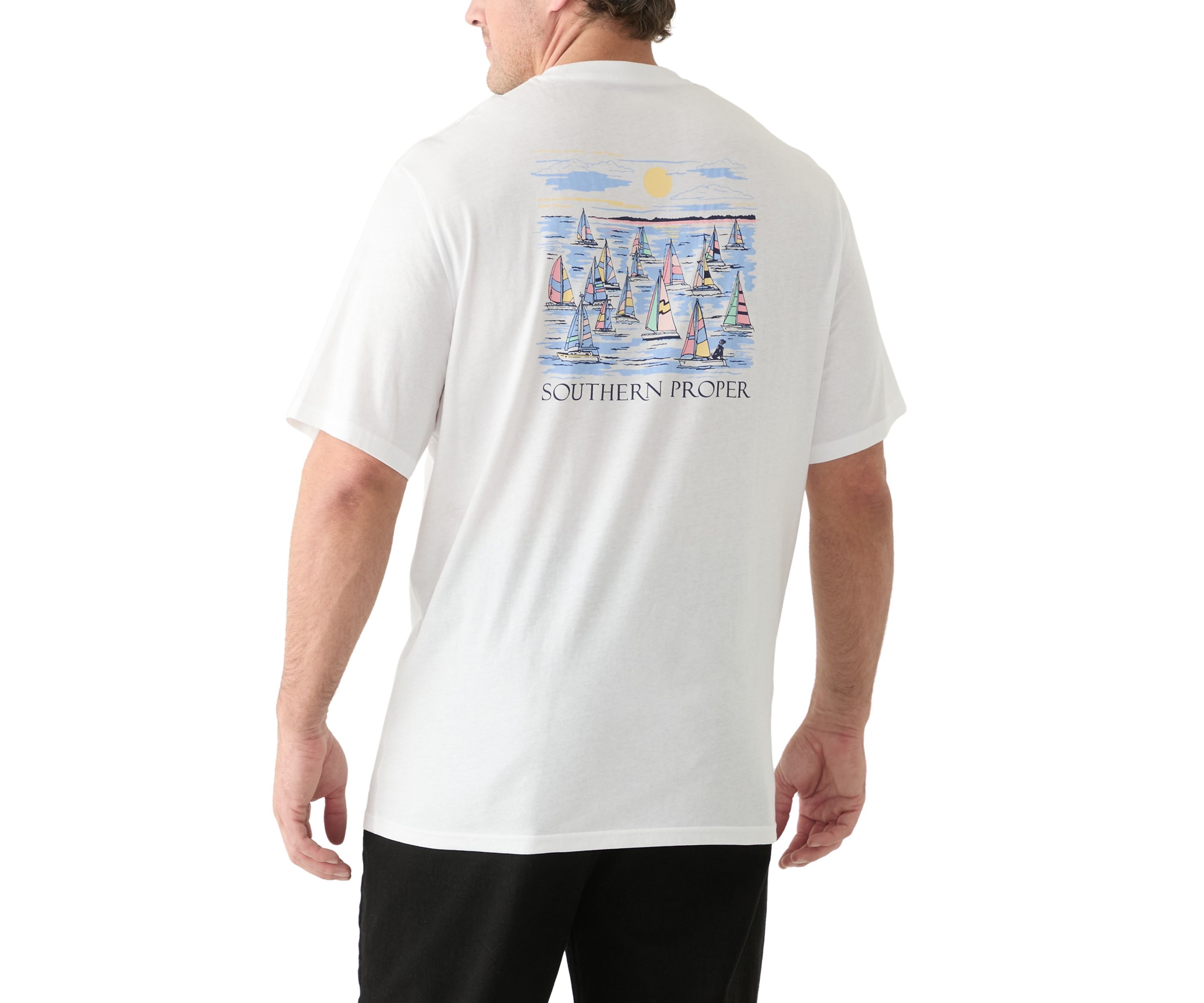 Big & Tall Short Sleeve Regatta Graphic T-Shirt 