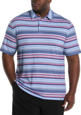 Southern Proper Men's Big & Tall Short Sleeve Patriotic Stripe Polo Shirt