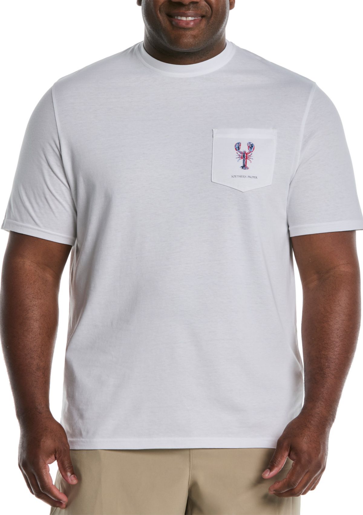 Big & Tall Patriotic Lobster Graphic T-Shirt 