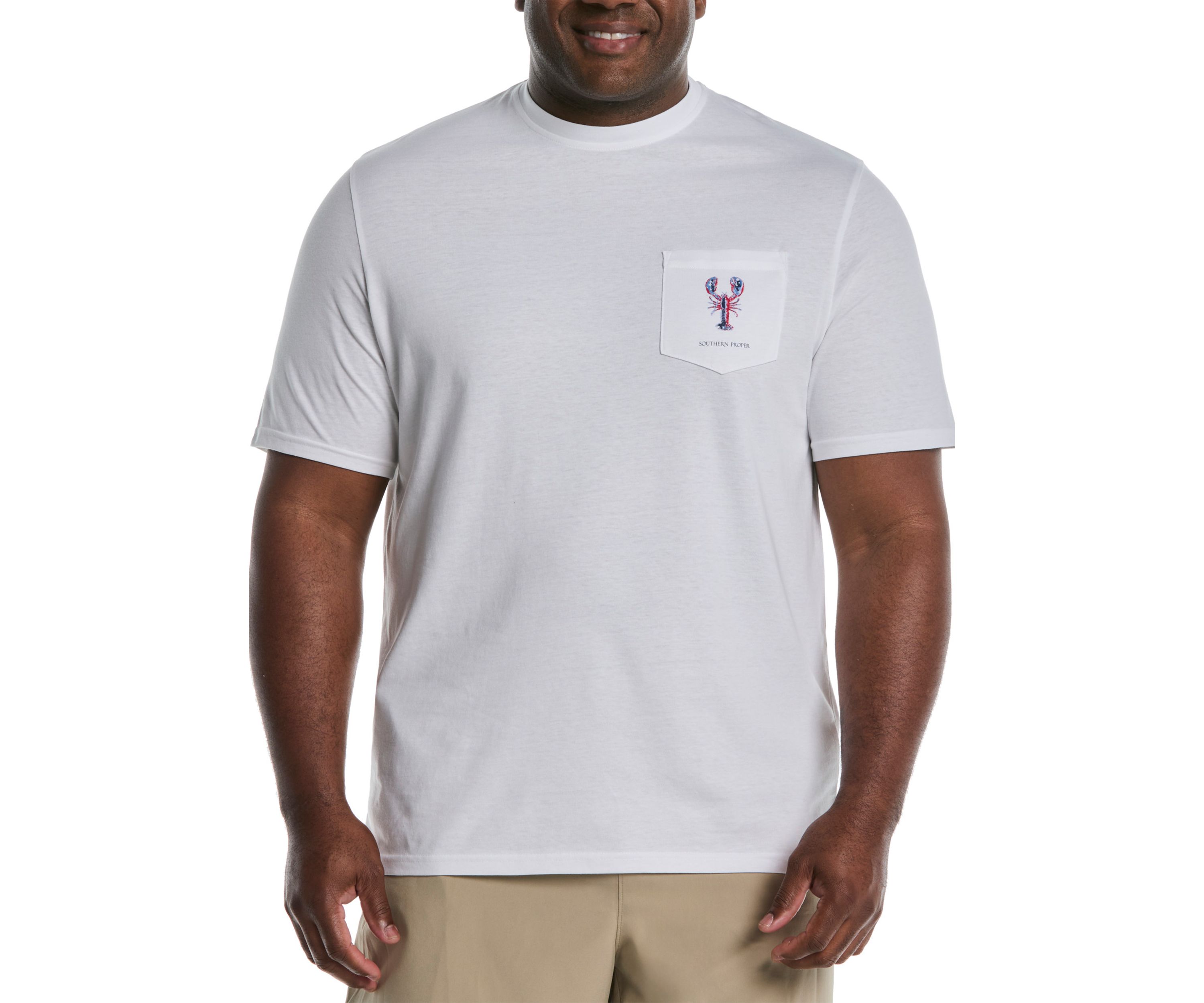 Big & Tall Patriotic Lobster Graphic T-Shirt 