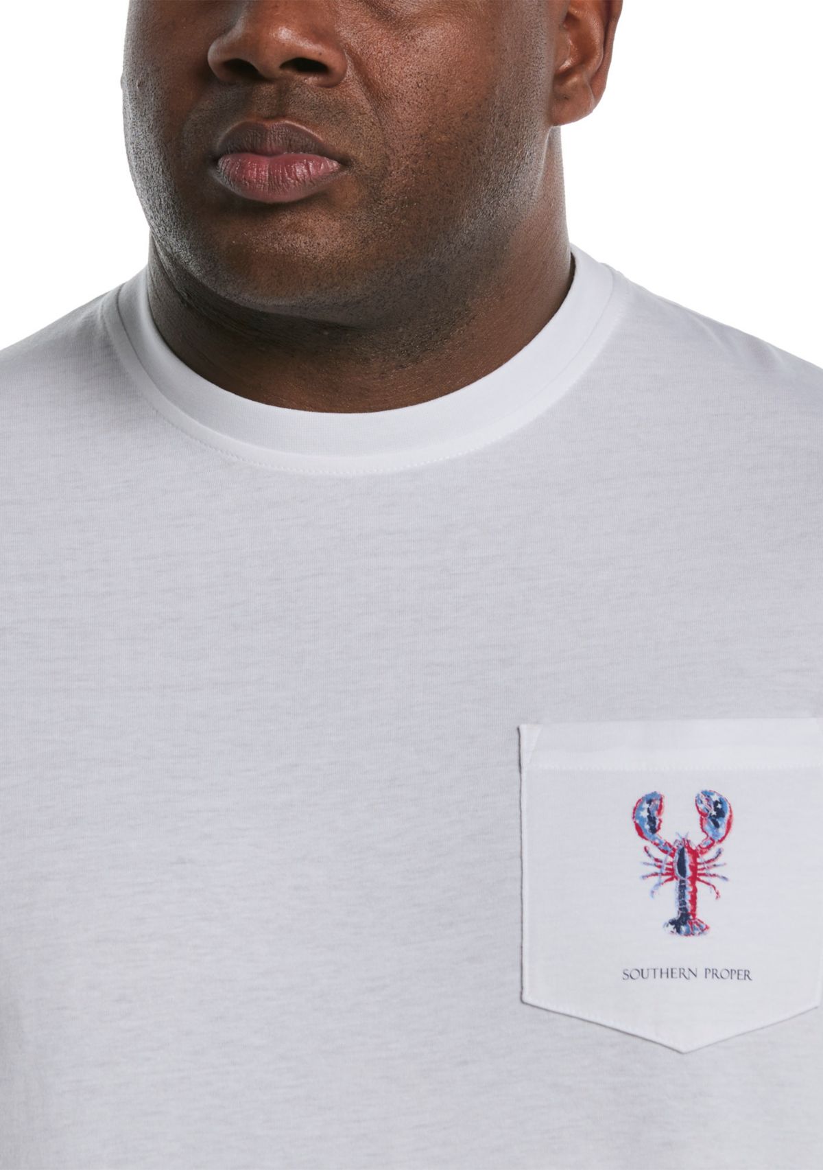 Big & Tall Patriotic Lobster Graphic T-Shirt 