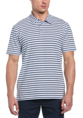 Southern Proper Men's Short Sleeve Striped Polo Shirt