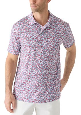 Southern Proper Men's Crustacean Print Polo Shirt