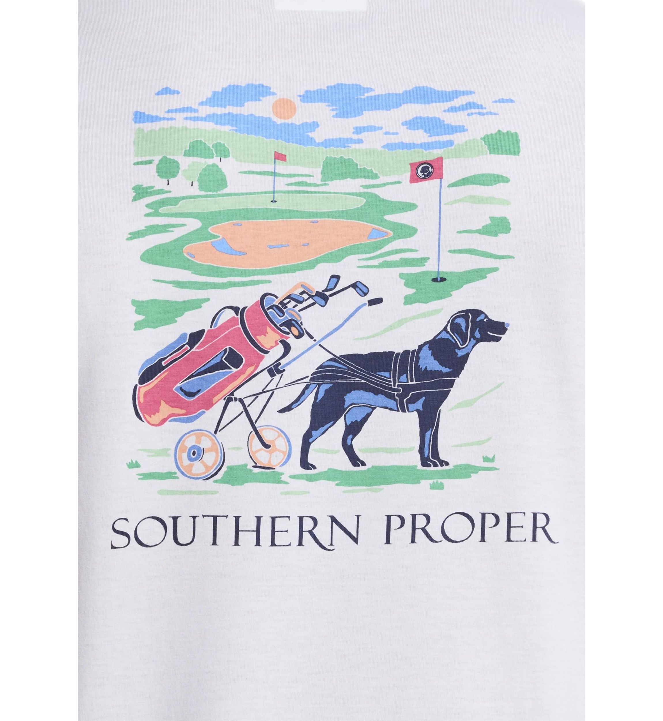 Short Sleeve Dog Caddy Graphic T-Shirt