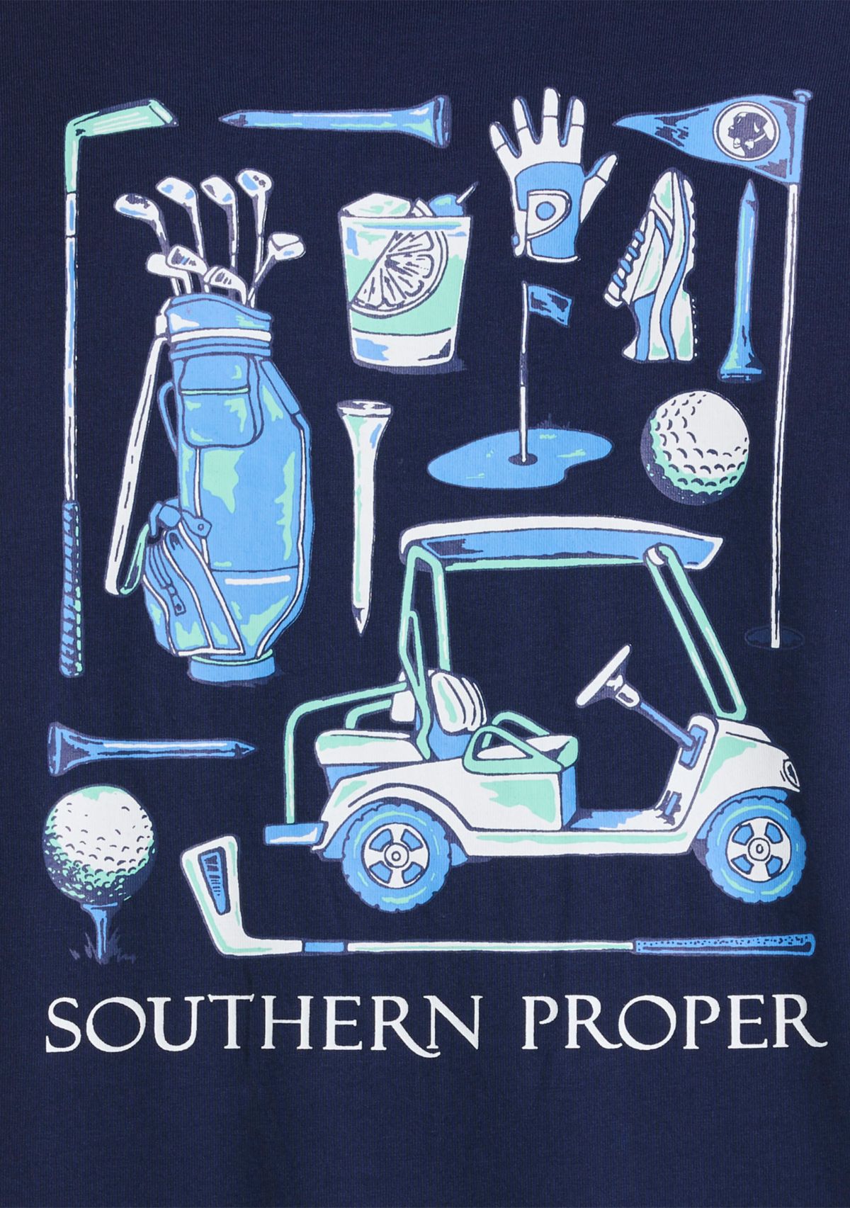 Short Sleeve Golf Items Graphic T-Shirt