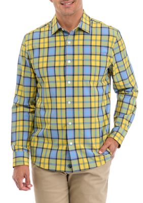 Southern Proper Men's Long Sleeve Plaid Woven Shirt, 2XL