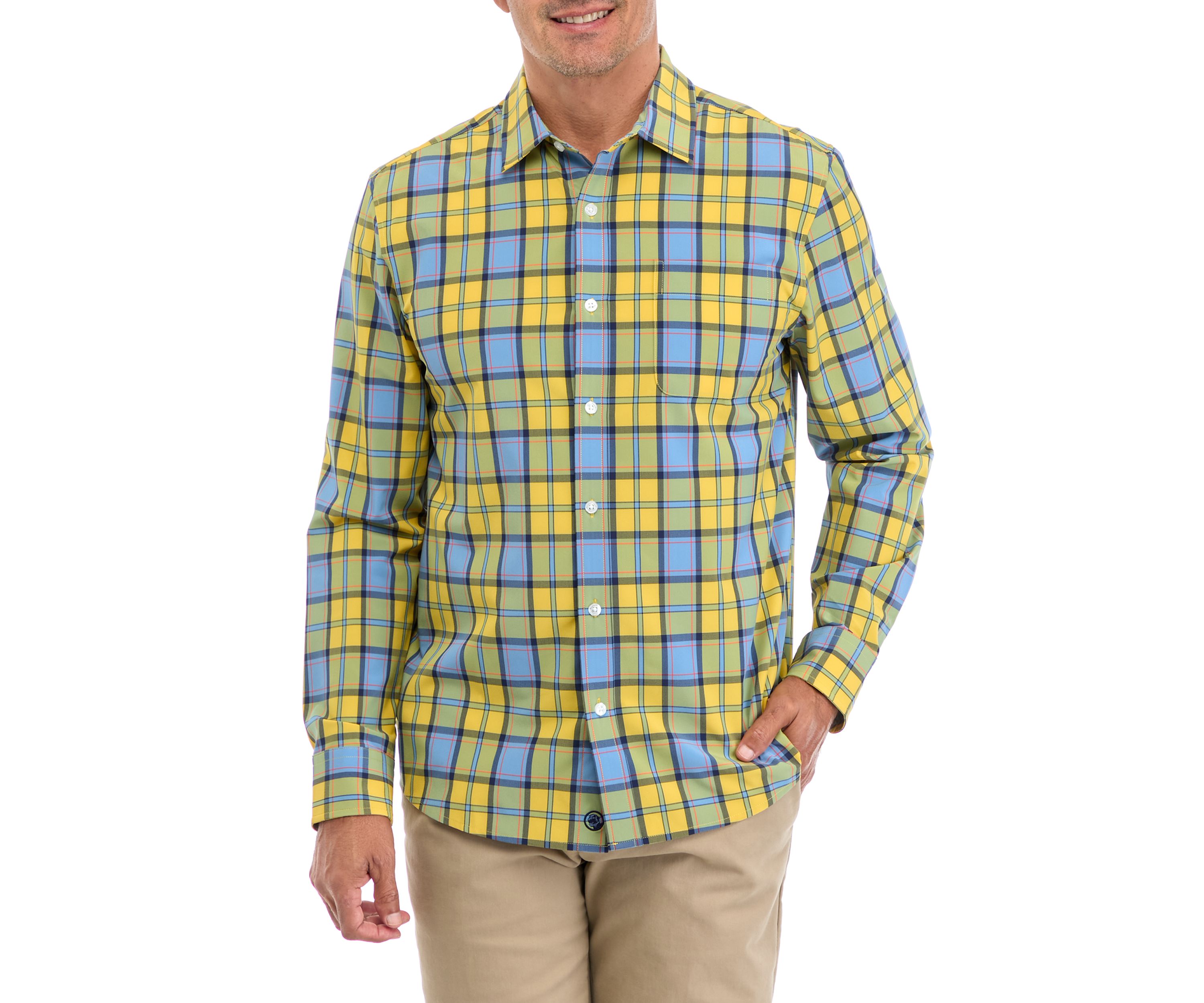 Long Sleeve Plaid Woven Shirt
