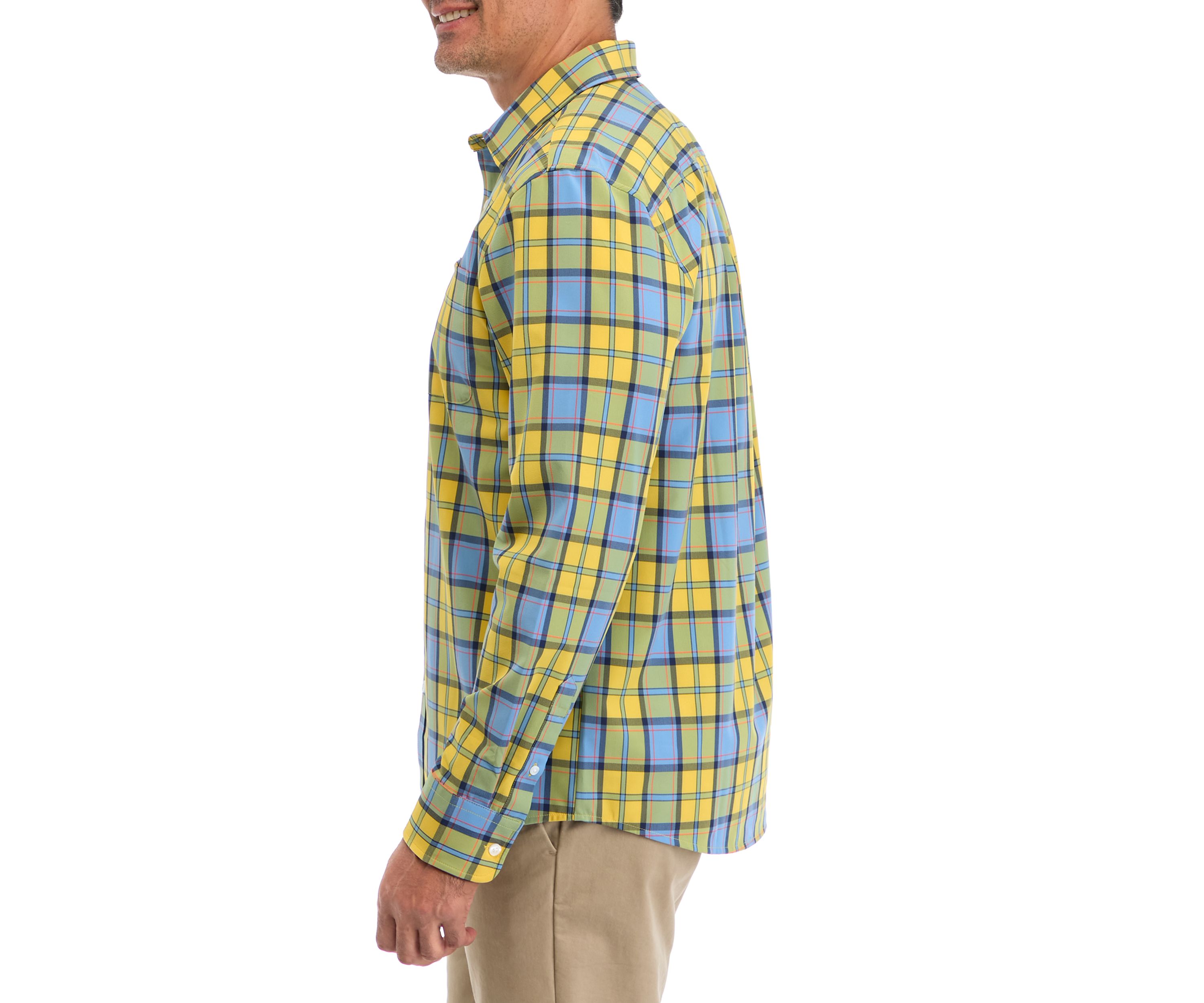 Long Sleeve Plaid Woven Shirt
