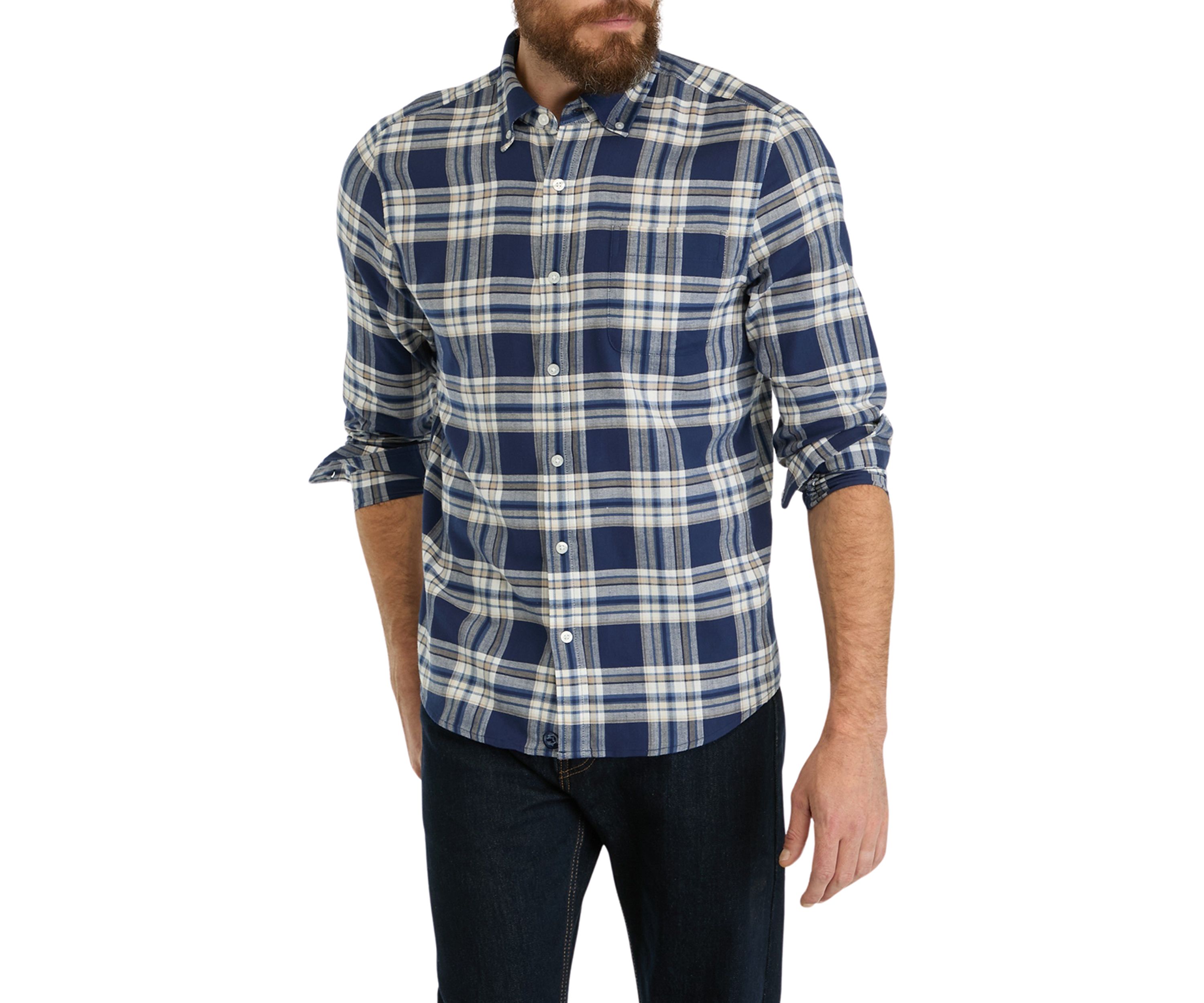 Long Sleeve Plaid Flannel Shirt