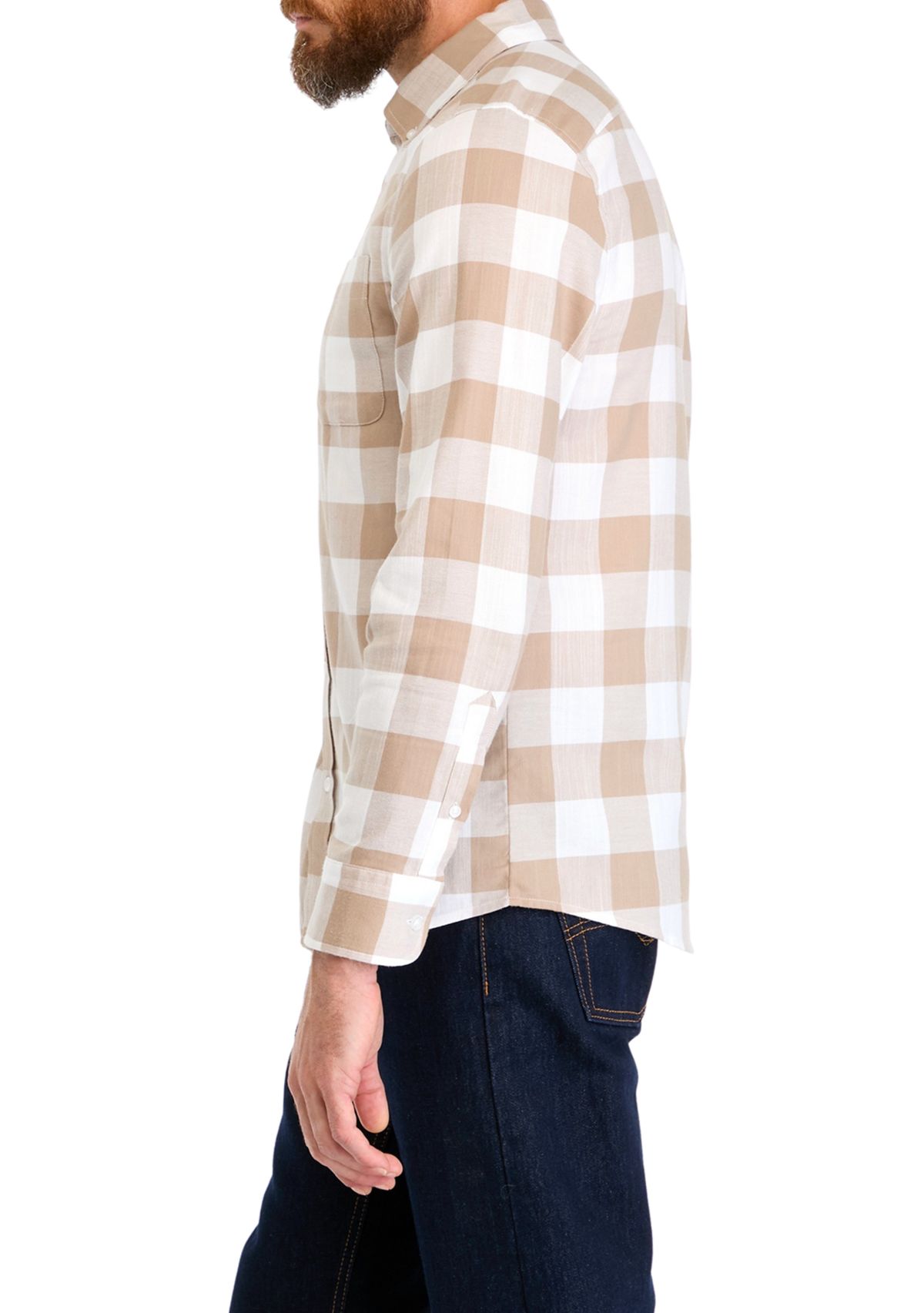 Long Sleeve Flannel Buffalo Check Shirt