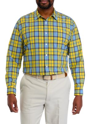 Southern Proper Men's Big & Tall Long Sleeve Plaid Shirt