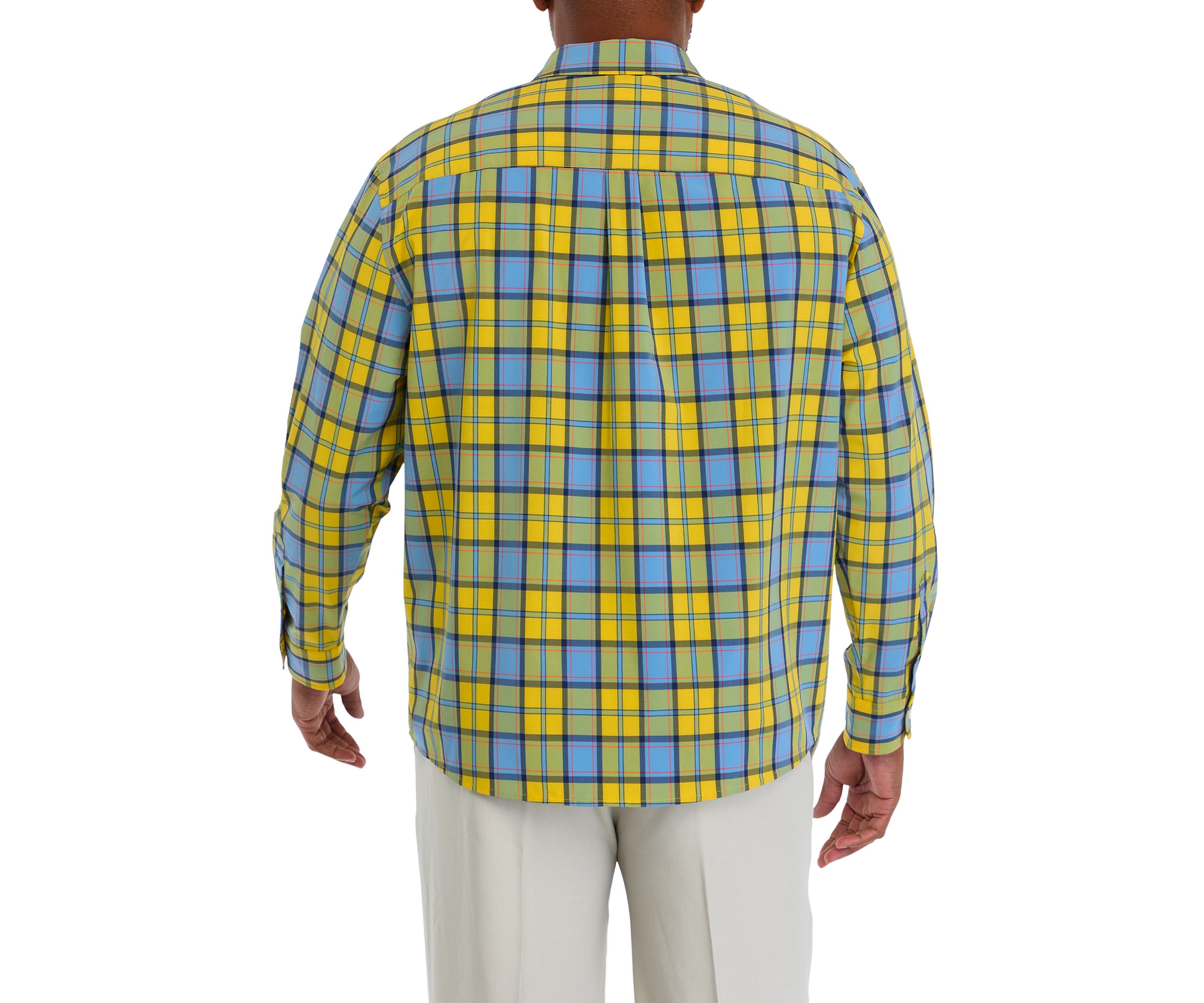 Big & Tall Long Sleeve Plaid Shirt