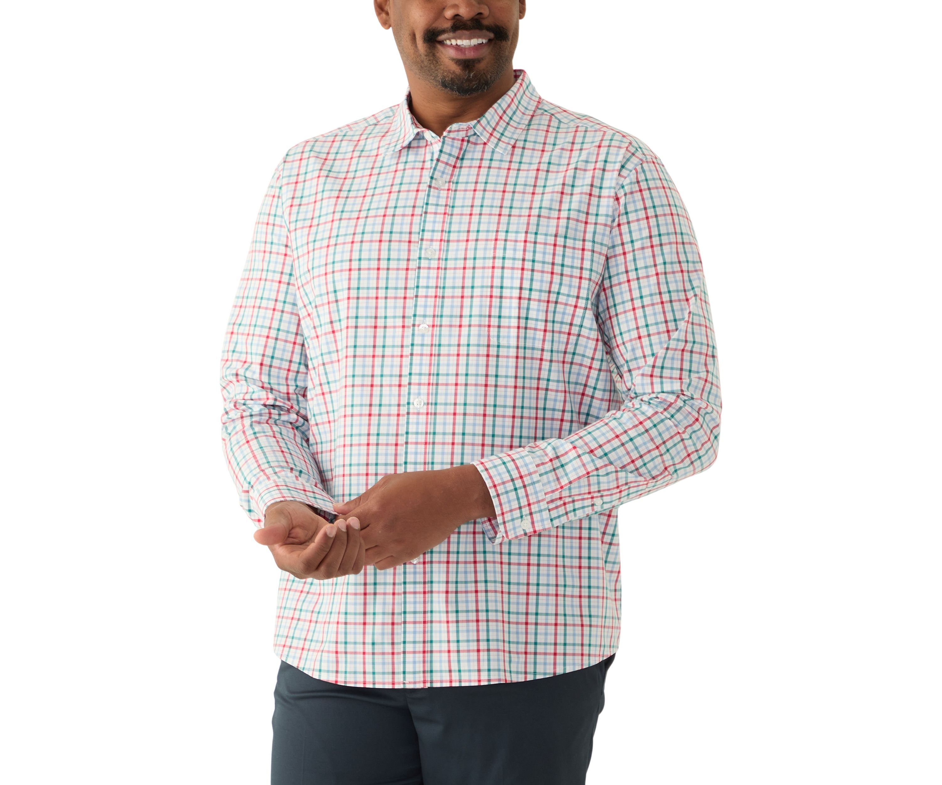 Big & Tall Long Sleeve Plaid Shirt