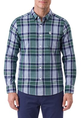 Southern Proper Men's Herringbone Flannel Shirt, XL