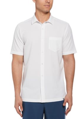 Southern Proper Men's Short Sleeve Seersucker Solid Textured Shirt