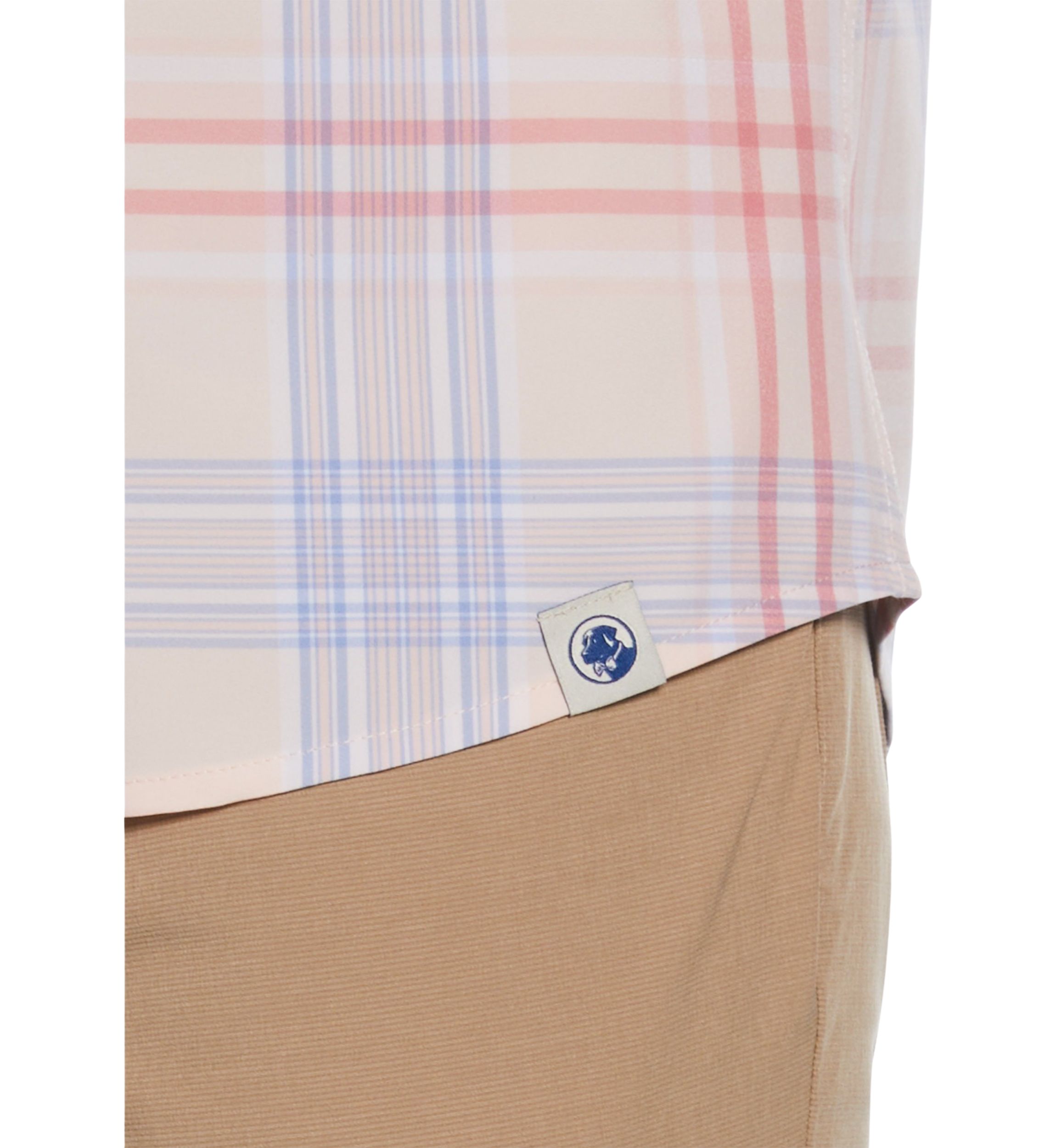 Short Sleeve Madras Plaid Woven Shirt