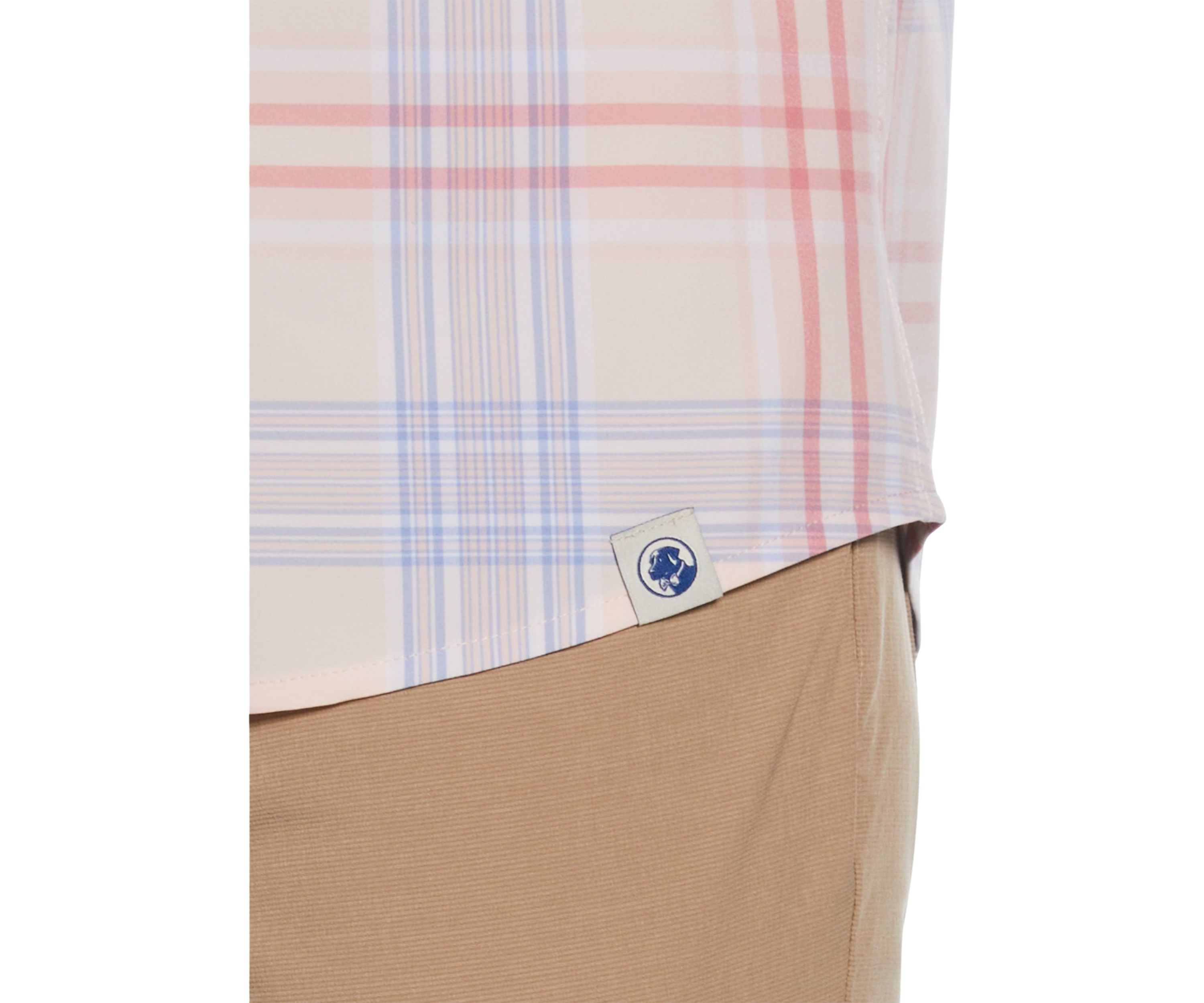Short Sleeve Madras Plaid Woven Shirt