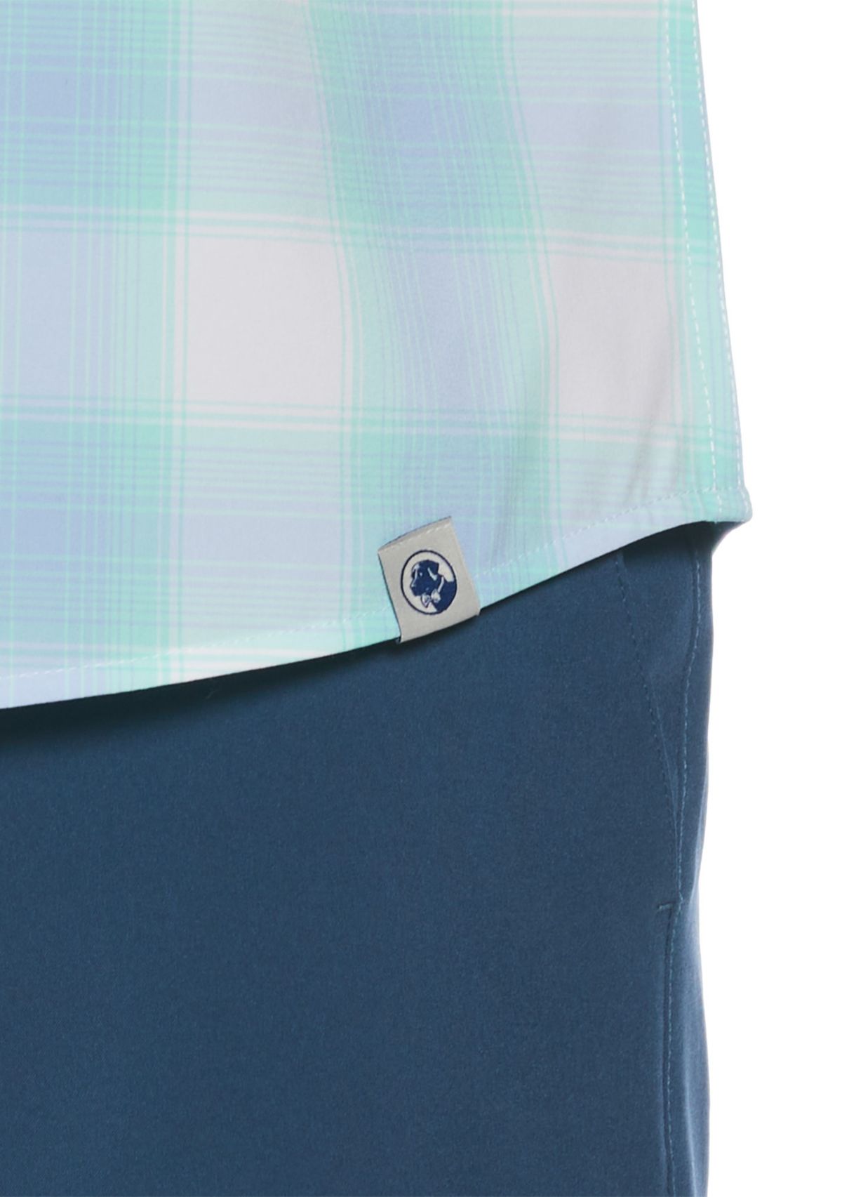 Short Sleeve Yarn Dyed Plaid Printed Shirt