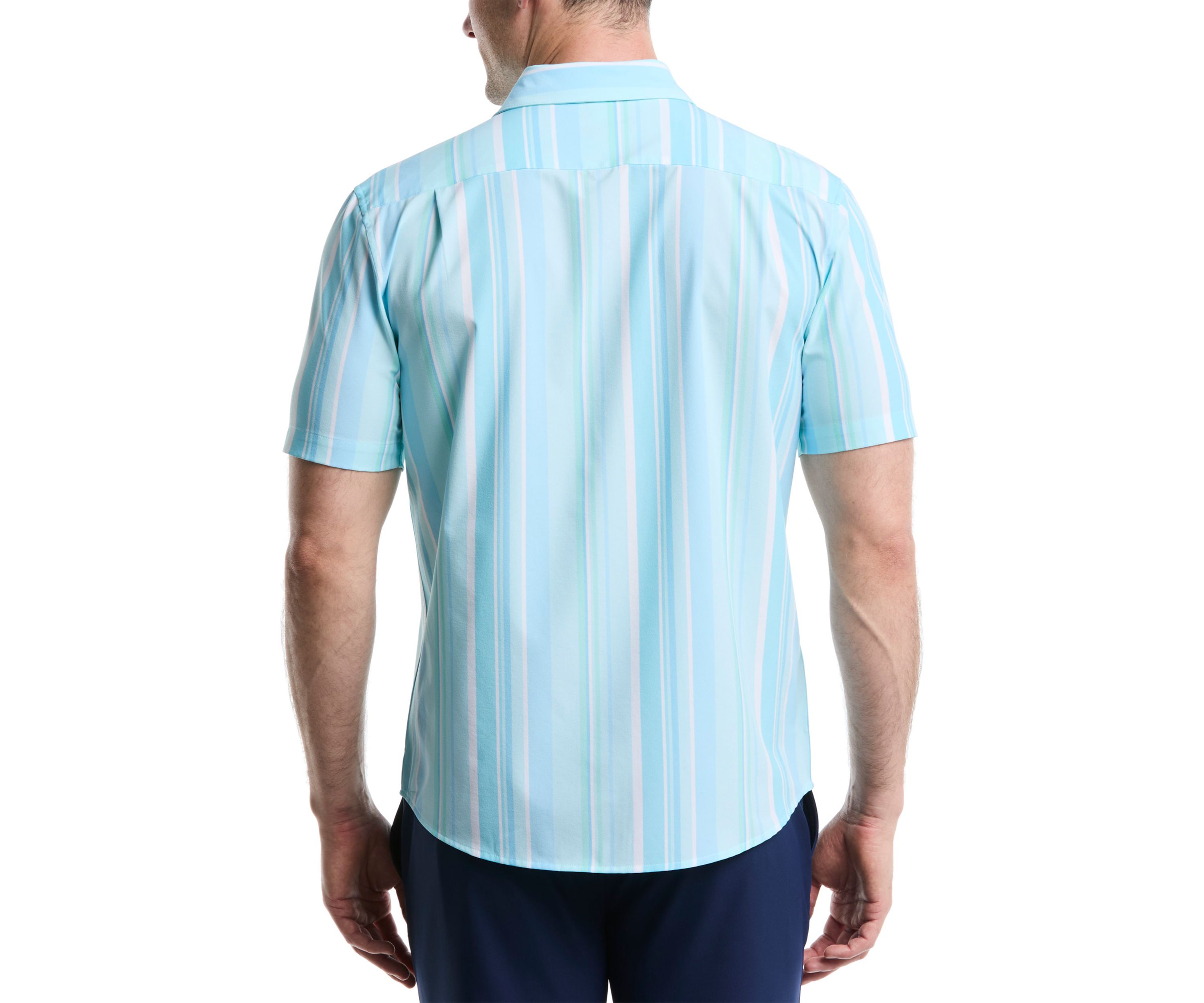 Short Sleeve Woven Irregular Stripe Shirt