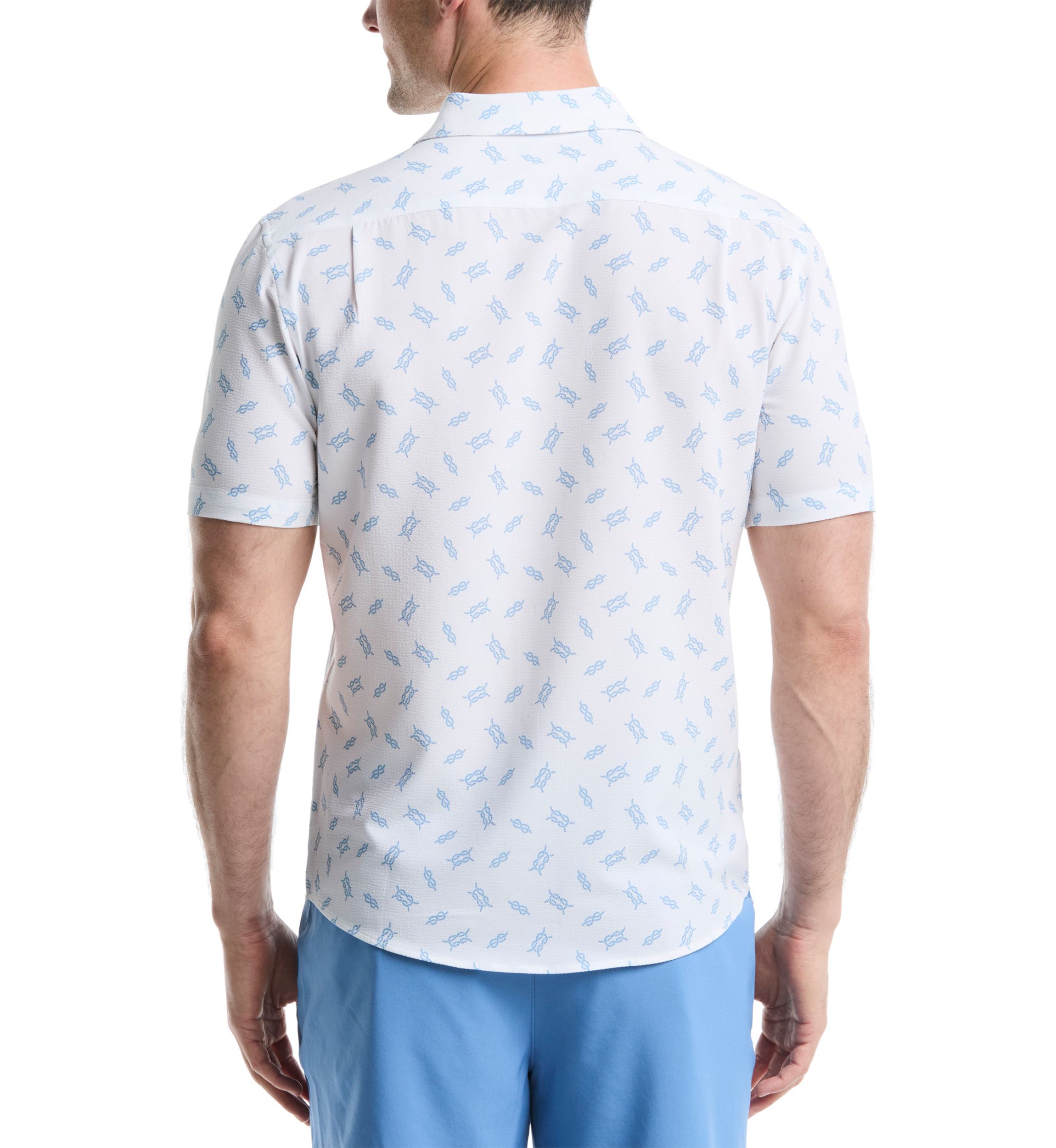 Printed Nautical Knots Seersucker Shirt
