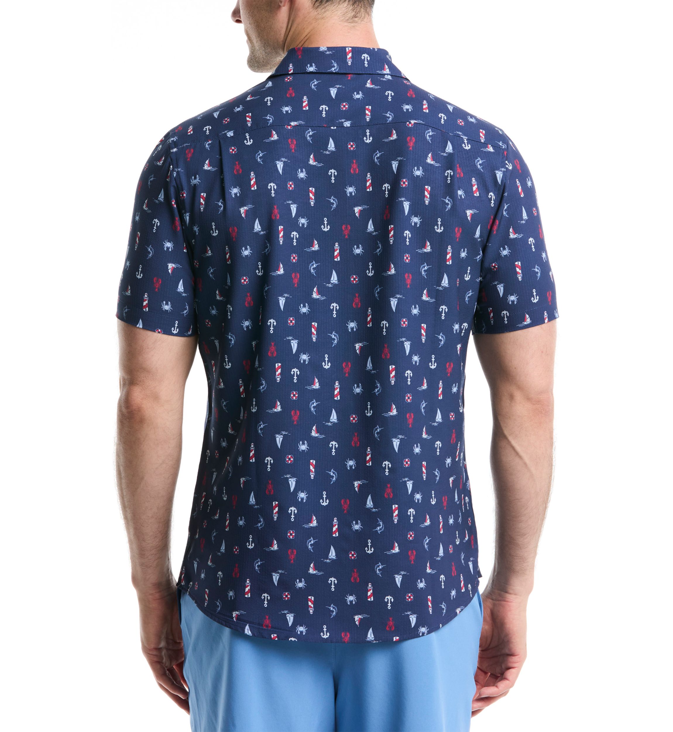 Patriotic Nautical Printed Shirt