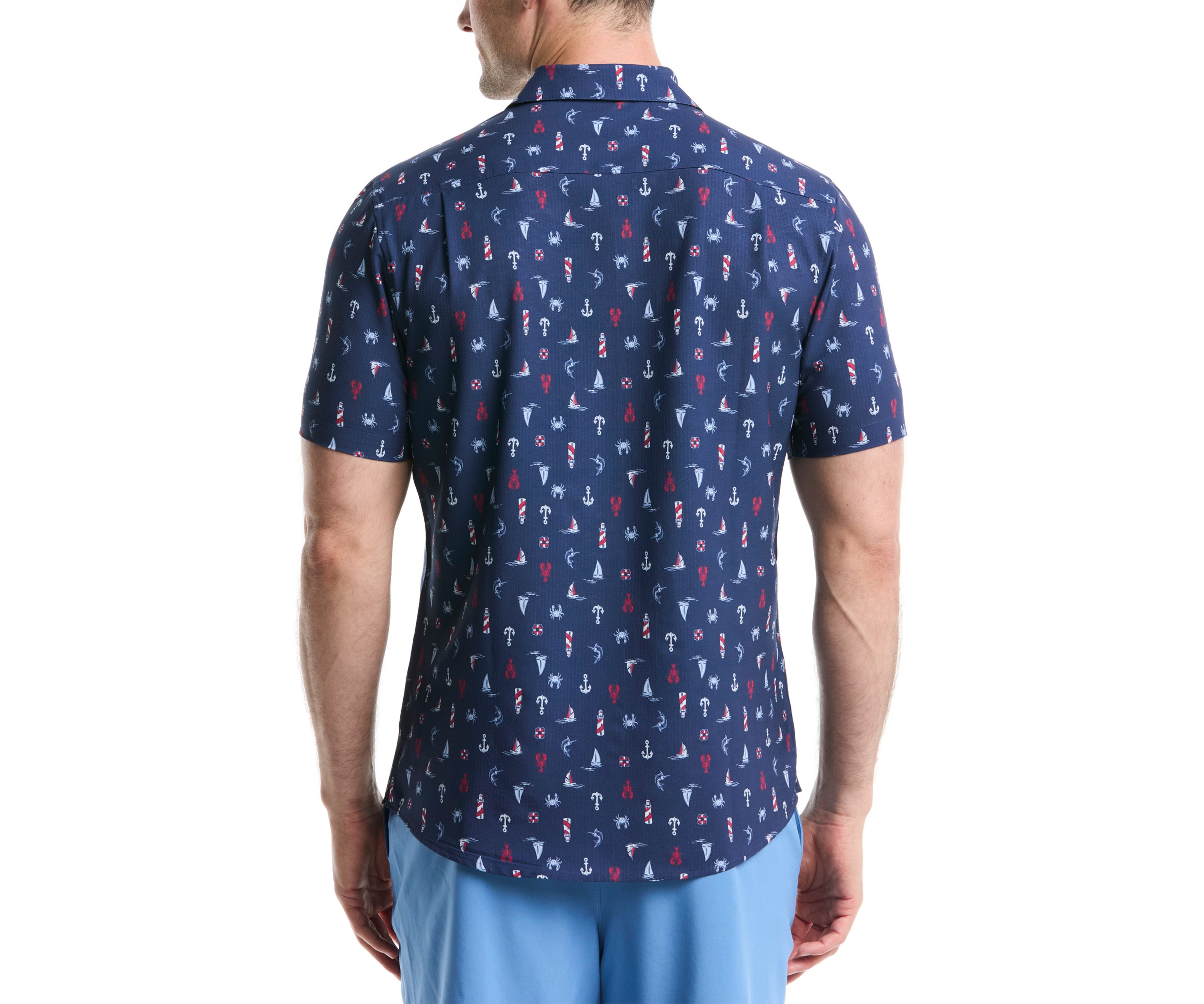 Patriotic Nautical Printed Shirt