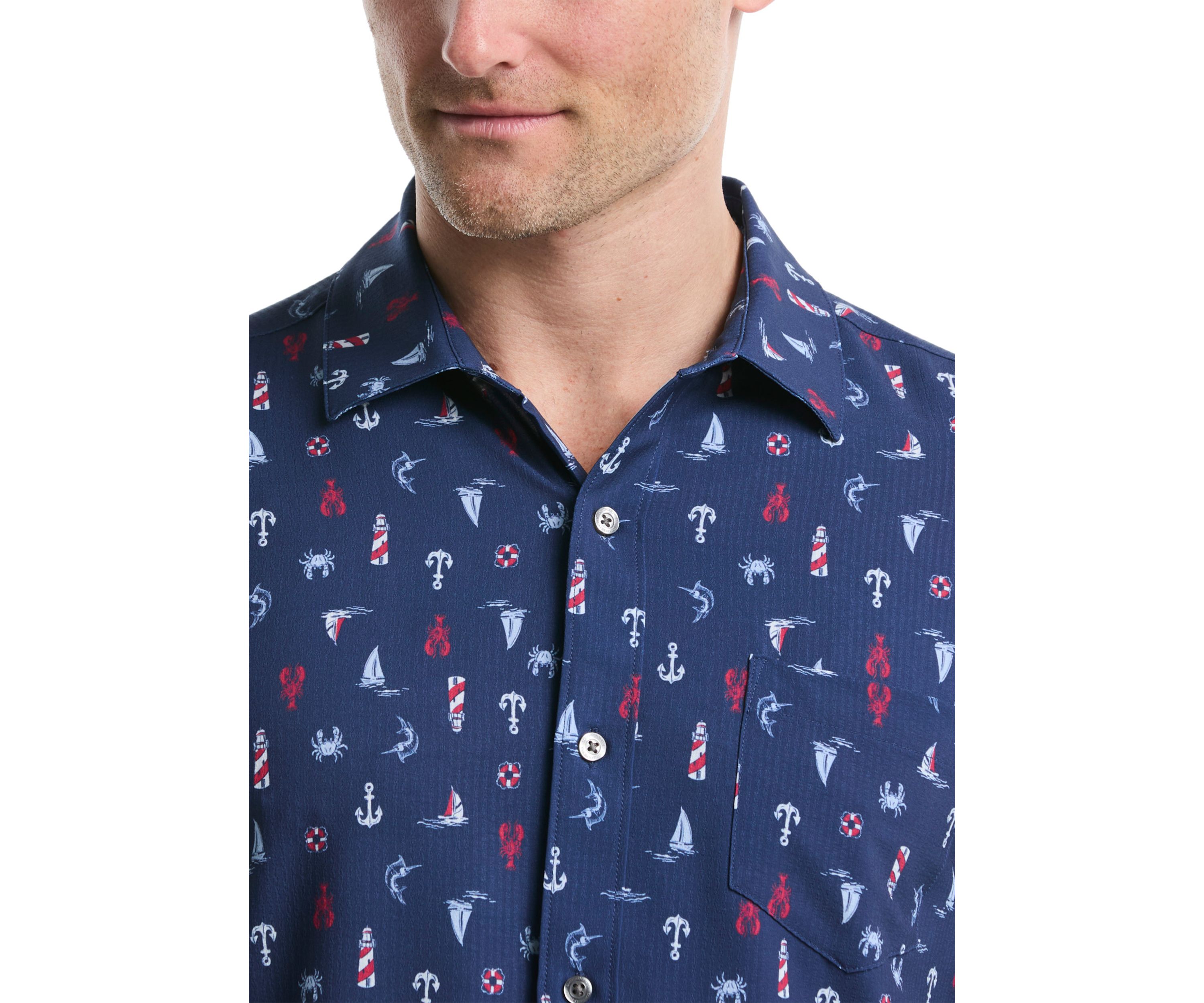 Patriotic Nautical Printed Shirt