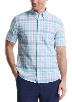 Southern Proper Men's Big & Tall Woven Plaid Shirt, XL Tall