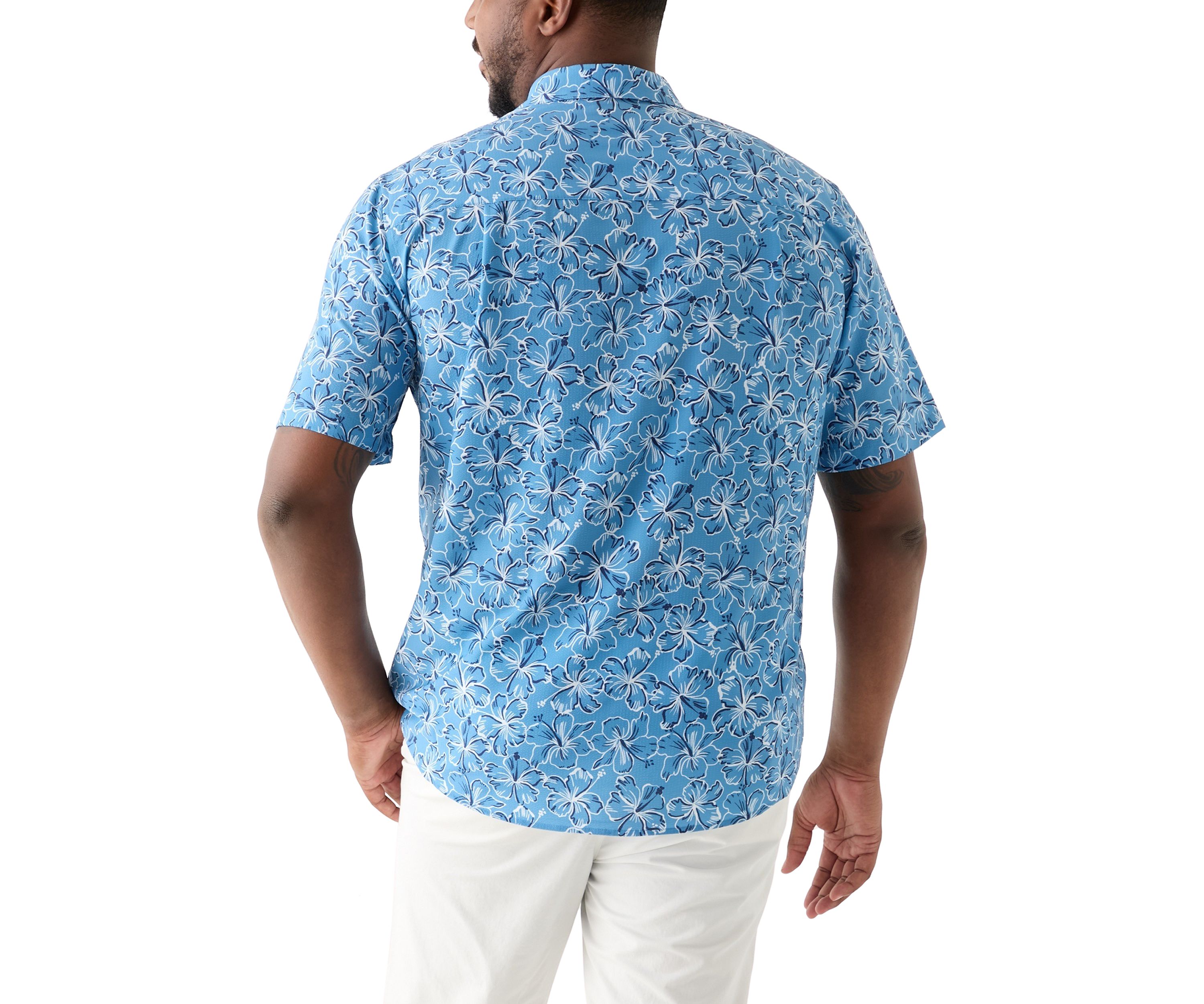 Big & Tall Printed Button Down Shirt 