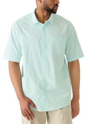Southern Proper Men's Tall Seersucker Gingham Print Shirt