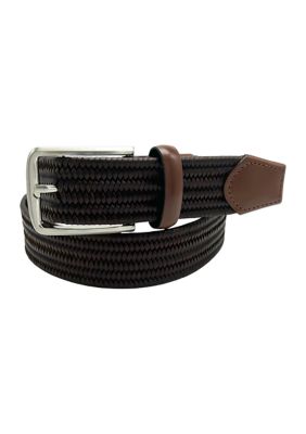 Southern Proper Men's Leather Braid Stretch Belt