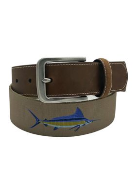 Southern Proper Men's Fish Embroidered Belt