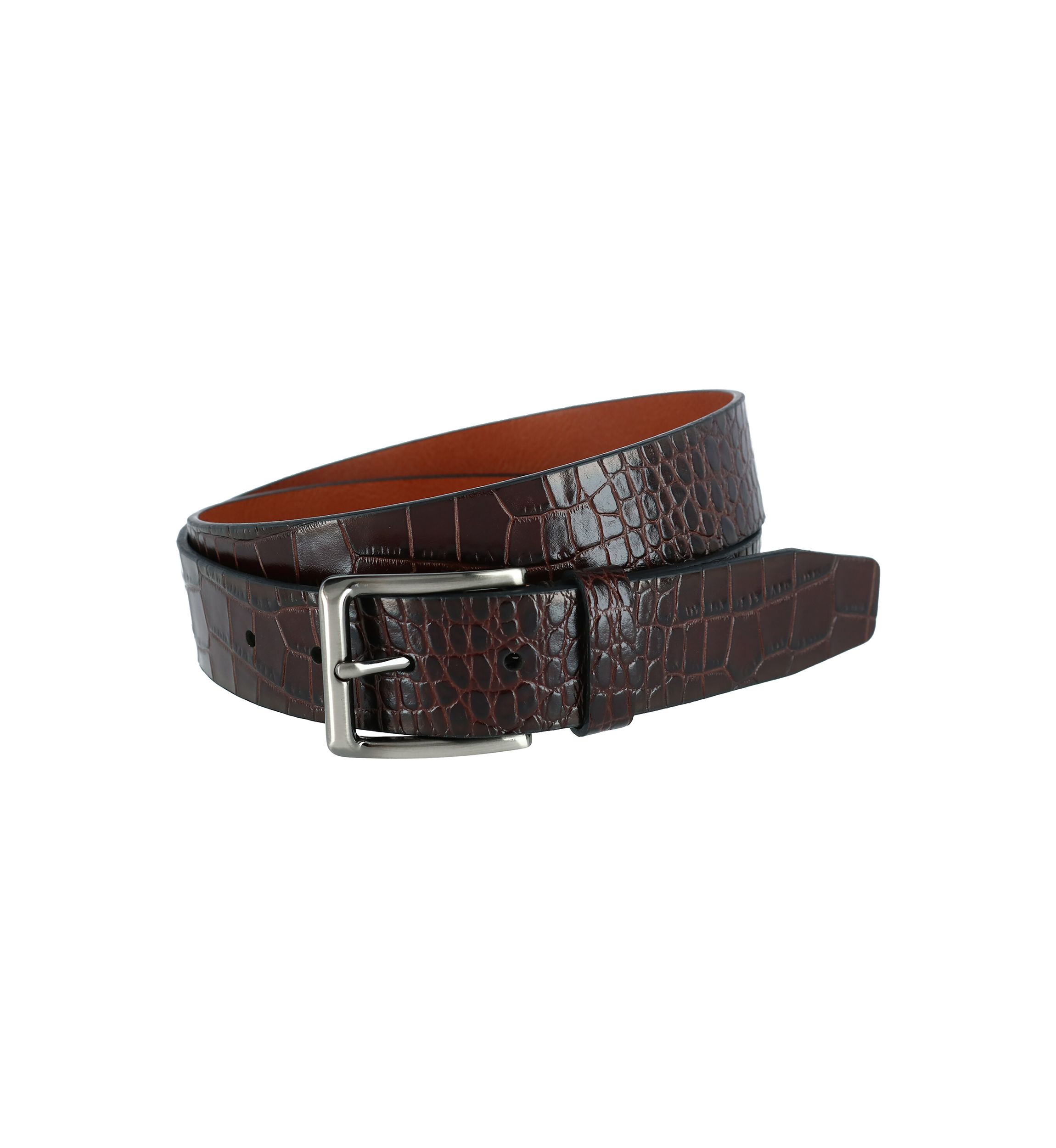 Mens Stitch Detail Leather Belt