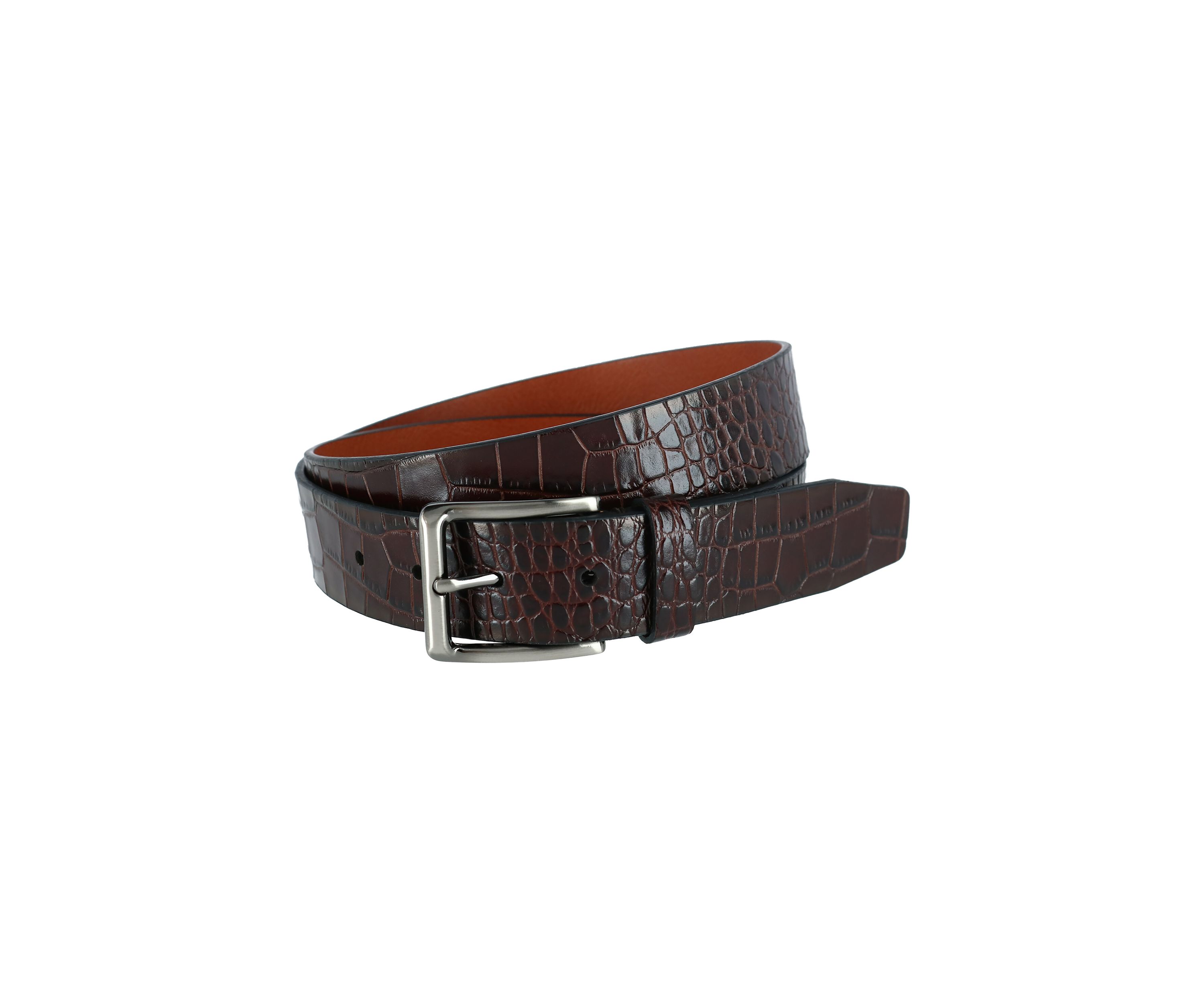 Mens Stitch Detail Leather Belt