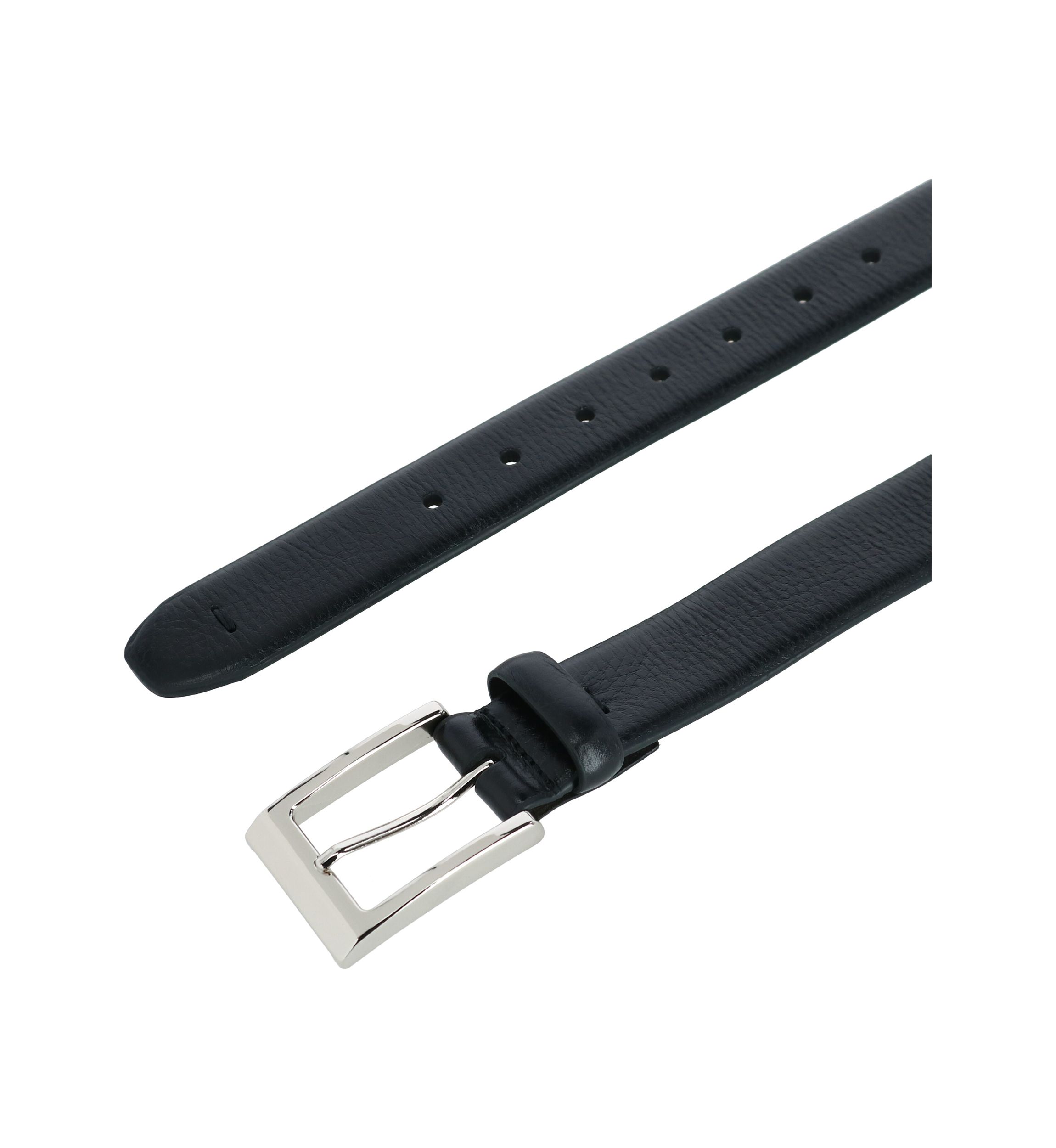 Mens Black Pebble Grain Leather Belt
