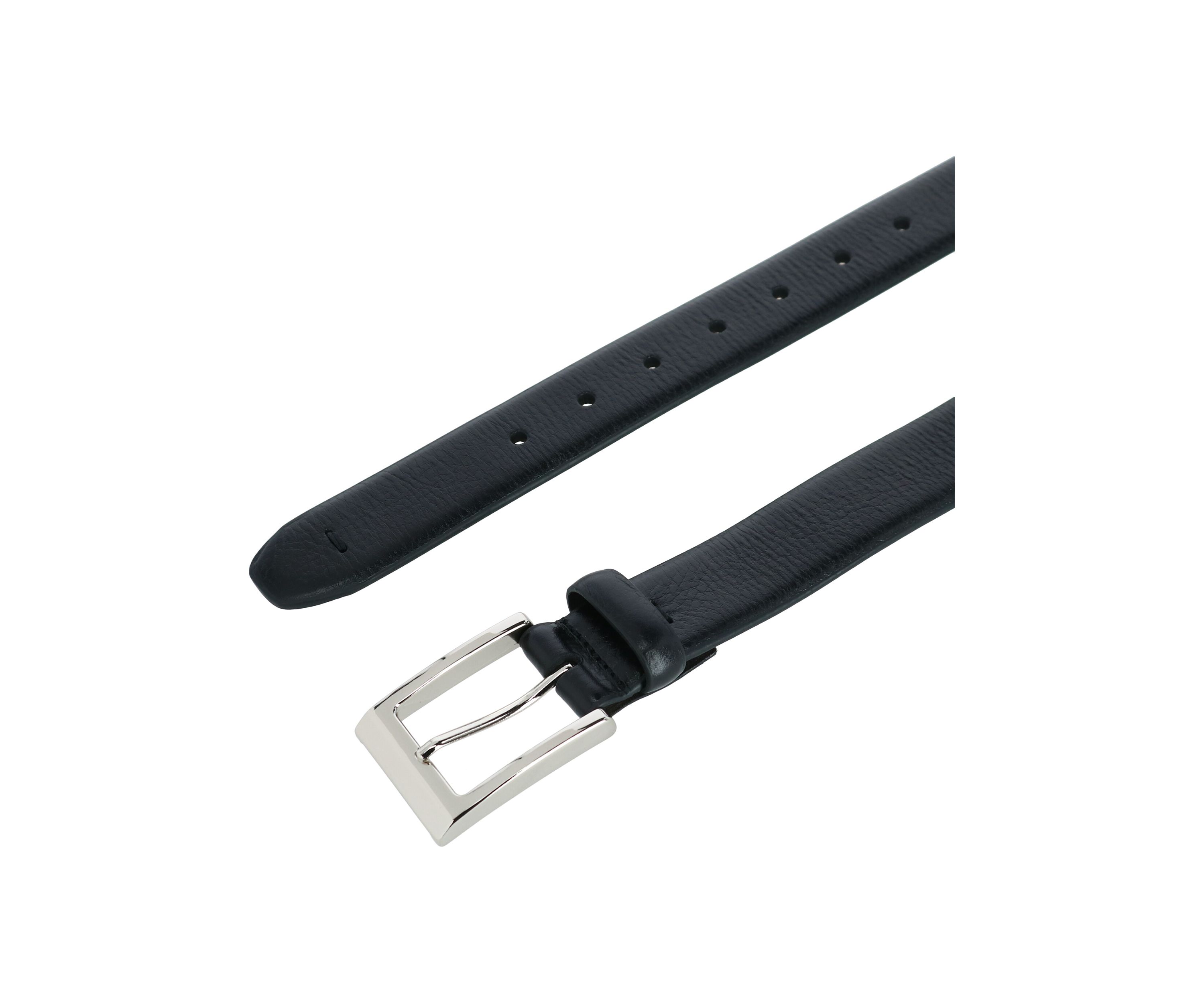 Mens Black Pebble Grain Leather Belt