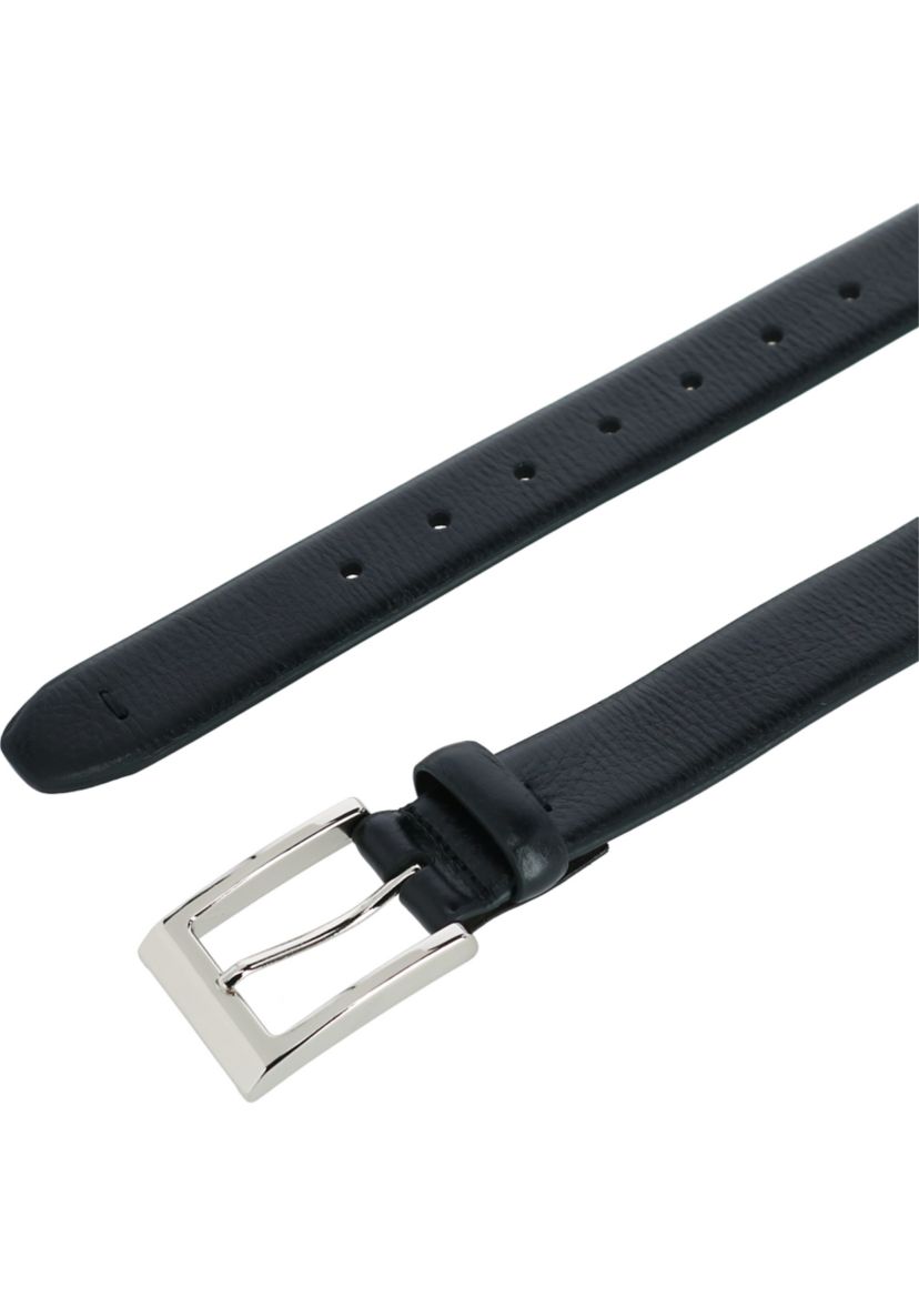 Mens Black Pebble Grain Leather Belt