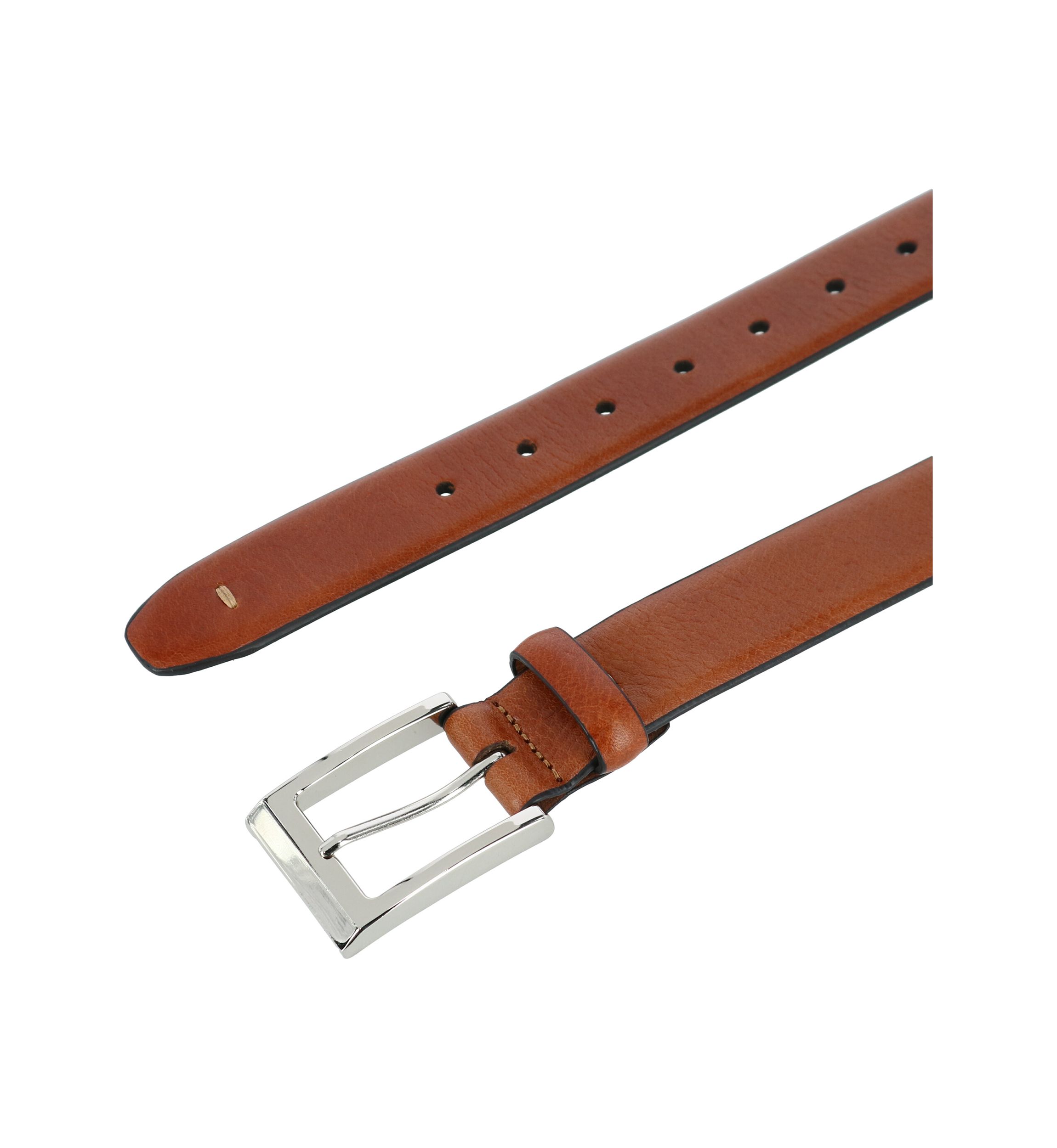 Mens Tan Pebble Grain Leather Belt